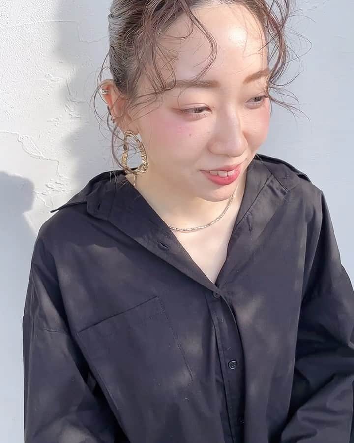 kaekoのインスタグラム：「🖤  あれんじ  #kaekoarrange  #cocolohair #arrange #up #set #アレンジ #ヘアアレンジ #ココロヘアー」