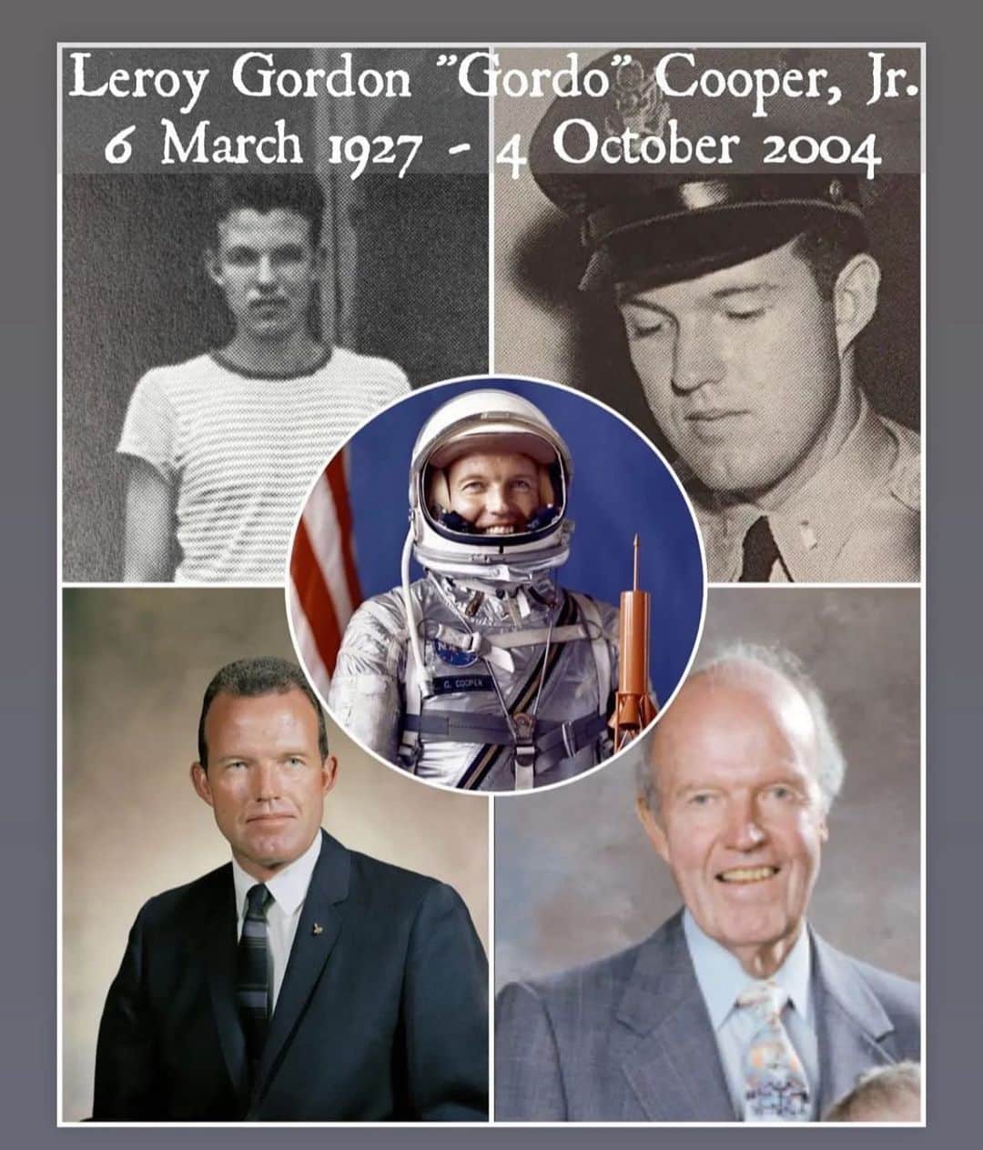 コリン・オドナヒューのインスタグラム：「Happy 96th Birthday Gordo! #TheRightStuff credit: Space geek」