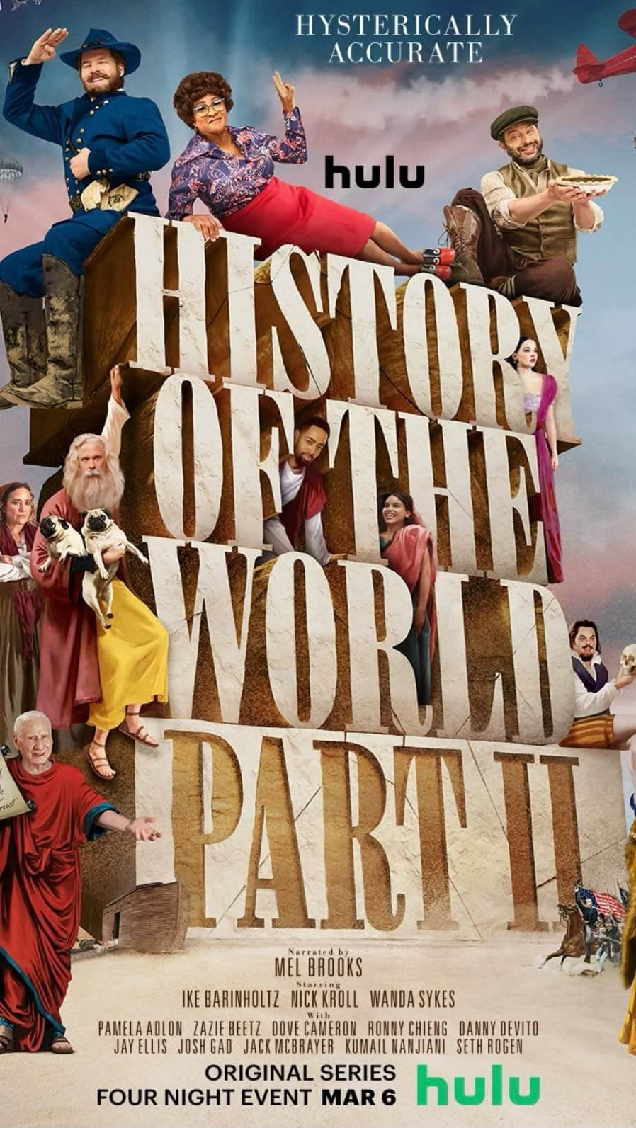 モデル、ブロック・オハーンのインスタグラム：「@historyoftheworld is out now! Let me know if you can spot me in the first episode 😏   A four night event, streaming March 6 on Hulu #historyoftheworldpart2」