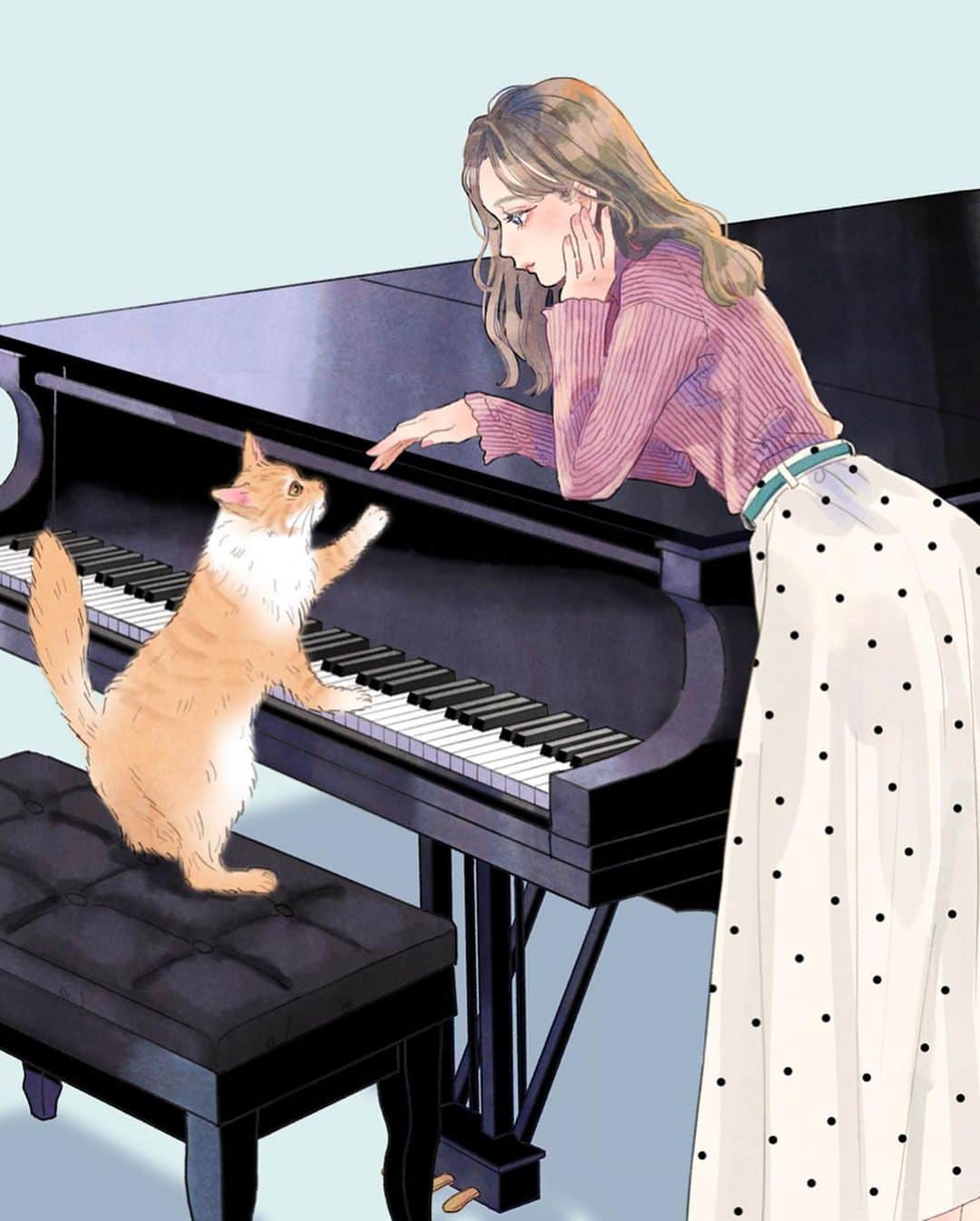 miya(ミヤマアユミ)さんのインスタグラム写真 - (miya(ミヤマアユミ)Instagram)「ピアノ楽譜本「20代女子のピアノ J-POPプレイリスト 2022-2023〈シンコー・ミュージック・ムック〉」表紙イラストを描かせて頂きました🎹  https://www.shinko-music.co.jp/item/pid1652649/  --------------------  流行に敏感な20代女子に向けた、いま人気のJ-POPを集めた中級ピアノ楽譜集ムック最新版が登場！ 「SOUVENIR」「おにごっこ」「JUICY」「melt bitter」「逆光」など、最近耳にすることの多いトレンドソング・新定番ソングを全25曲収載しています。 コスパも抜群◎＆楽譜が開きやすい中綴じでの掲載です♪  --------------------  シリーズ物で、2021年版に引き続き表紙を描かせて頂きました。 テーマはいつもご担当者様がアイディアを出してくださっています🐈普段なかなか描かないピアノという事もあり、毎回勉強になっています。  書店さんや、楽器屋さんなどで既に並んでいるかと思います📚 どうぞよろしくお願い致します。  #artwork #art #illust #illustration #draw #illustrator #イラスト #イラストレーター #デジタルイラスト #miyamaayumi #ミヤマアユミ #ピアノ #music #piano #楽譜」3月7日 18時30分 - miya78pic
