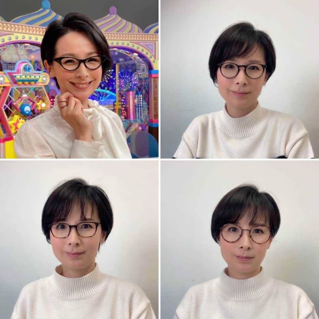 テレビ朝日アナウンサー公式さんのインスタグラム写真 - (テレビ朝日アナウンサー公式Instagram)「『有吉クイズ』でかけているメガネは伊達で、レンズが抜いてあります（コンタクトレンズ装着）。この特徴的なメガネと私物メガネ3つを比べてみました。髪型の違いはあるにせよ、私物のオフ感…笑。  #野村真季  #メガネ #私物 #この後は #有吉クイズ」3月7日 19時01分 - tvasahi_announcers