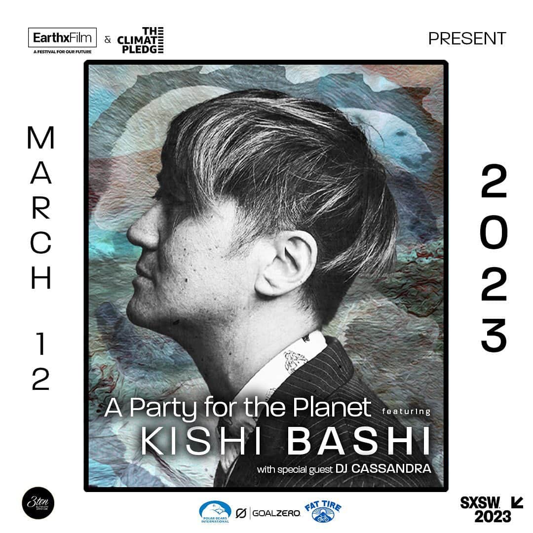 Kishi Bashiのインスタグラム：「Austin! @SXSW! Remember that time last winter when I went to the arctic and played for the polar bears? Well @maxlowe made a short film about it. Come watch it and I’ll play a short set, as well as talk about the critical importance mitigating climate change!  Party for the planet.  Presented by @earthxfilm and @theclimatepledge   THIS SUNDAY March 12 1:30pm. (sxsw badge required to party) @polarbearsinternational」
