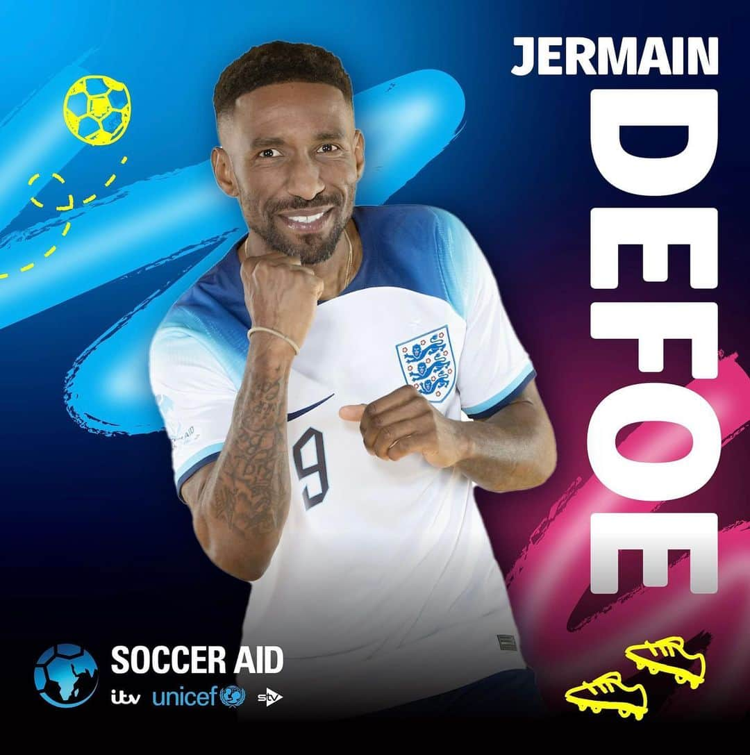 ジャーメイン・デフォーさんのインスタグラム写真 - (ジャーメイン・デフォーInstagram)「I'm so excited to be playing again in @socceraid for UNICEF this summer.   It's going to be incredible!  Old Trafford Sunday 11 June @unicef_uk   Get your tickets now! Link in bio! #SoccerAid | #PlayForEveryChild」3月8日 3時41分 - iamjermaindefoe