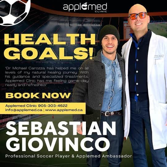 セバスティアン・ジョヴィンコのインスタグラム：「Checkout your health goals @applemedclinic」