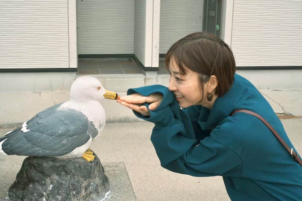 鈴木友梨耶のインスタグラム：「トリ🐥二枚目はホンモノ！！笑  この距離の近さと、このタイミングの良さは出雲大社参拝した直後だからかな？✨  凄くないですか？  #フォーゲルパーク #松江 #島根 #島根旅行 #日御碕灯台 #出雲大社 #japan #travel」