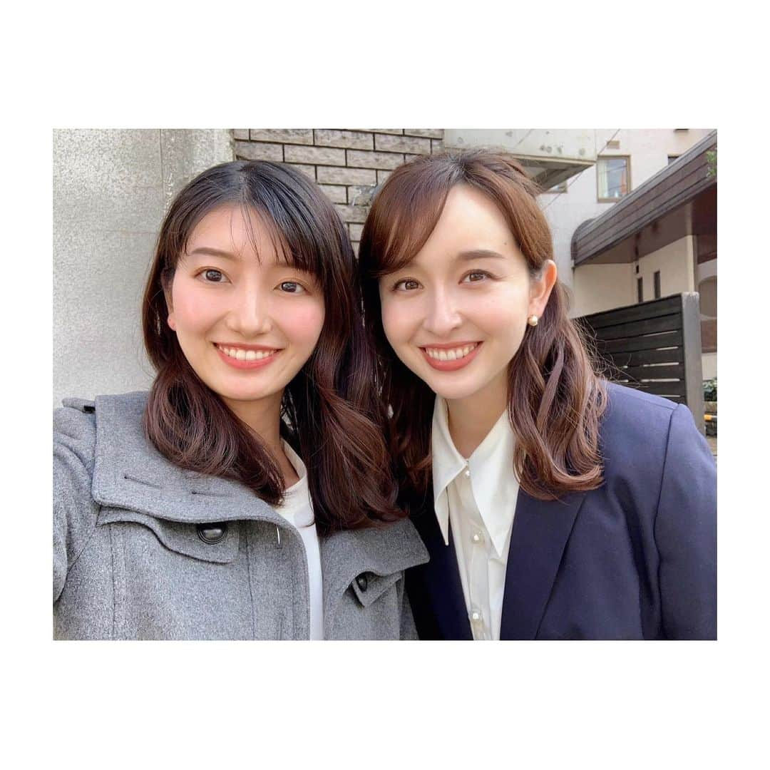 宇賀神メグのインスタグラム：「💐  . .  可愛い後輩の吉村ちゃん(@yoshimura_eriko)と やっとランチに行けました♪ 2人で色々なことを話せて 楽しかったです。☺️  今日行けなかったパフェは 今度リベンジしようね！🤣  . 帰りにミモザを買ってきました。💐 お花が家にあると 気分が上がりますね。  . .  #吉村恵里子 アナ 明日#3月8日 は #ミモザの日 #ミモザ #国際女性デー #mimosa #次回はパフェ」