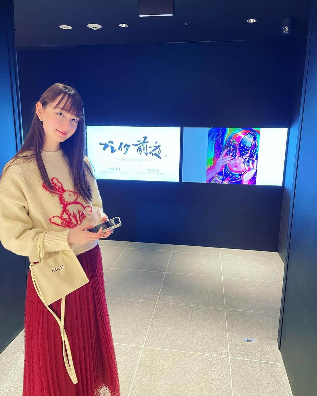 バウエルジゼル愛華のインスタグラム：「「ブレイク前夜展〜次世代の芸術家たち〜」 Artglorieux GALLERY OF TOKYO 明日は最終日はです‼︎(18:00閉場) GINZA SIX 5階  ぜひ来てください〜🫶🏻  #artlover #pixelart」