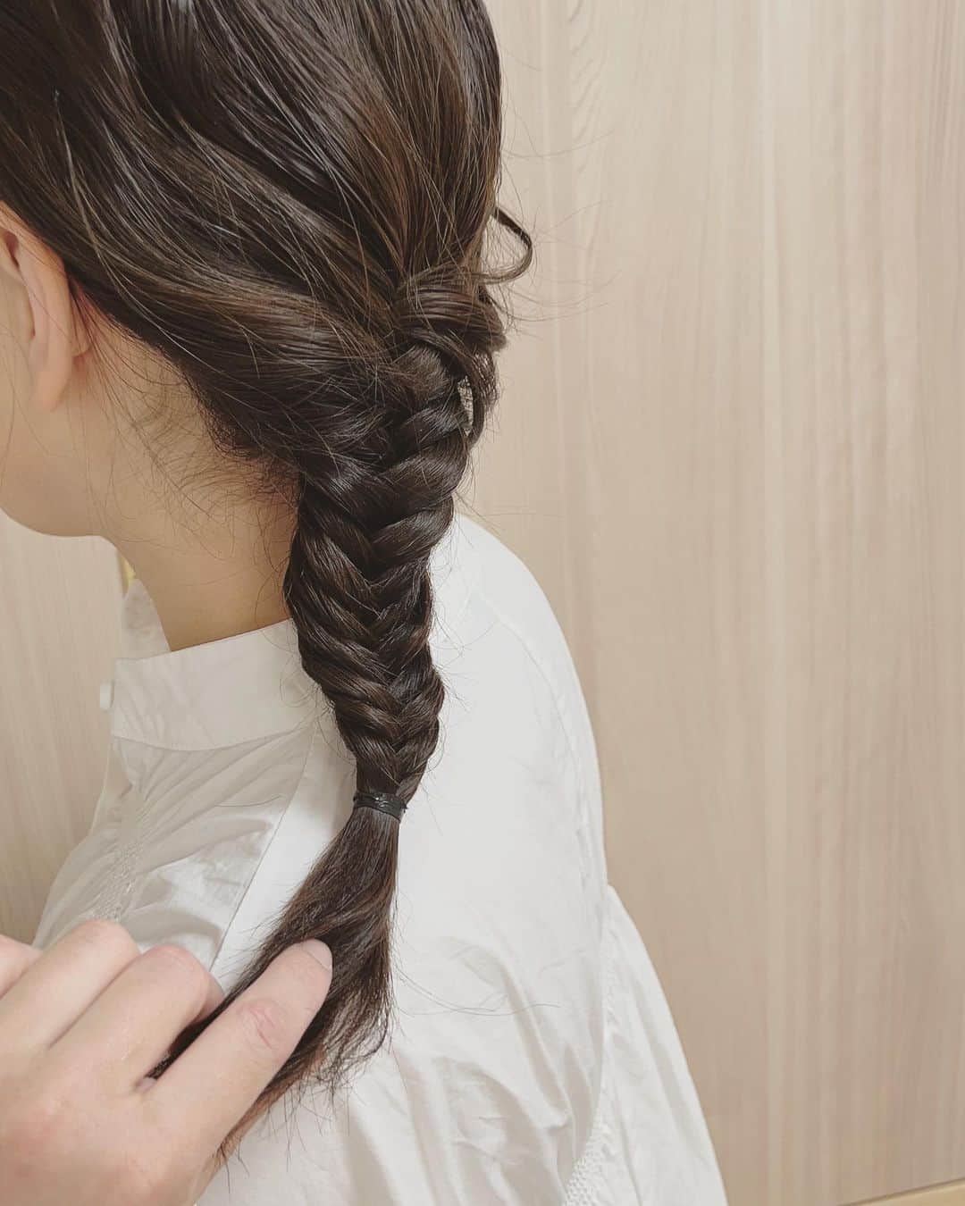 杜このみのインスタグラム：「公演終了後に、ささっと ヘアメイクのこばこさんが 髪をまとめて下さりました♡ 自分じゃ出来ないので嬉しいです☺️💐」