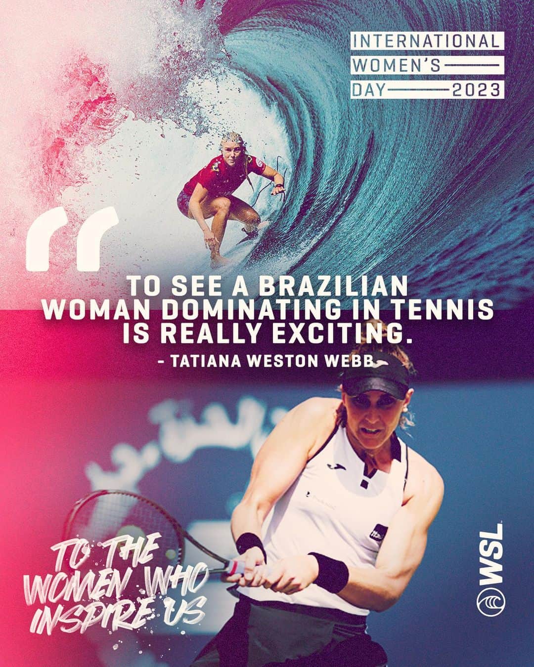 タティアナ・ウェストン・ウェブのインスタグラム：「@tatiwest will be representing @biahaddadmaia to celebrate #IWD2023 at the #MEORipCurlProPortugal.  Watch live March 8-16 on worldsurfleague.com. @meoinstagram @ripcurl_women @corona」