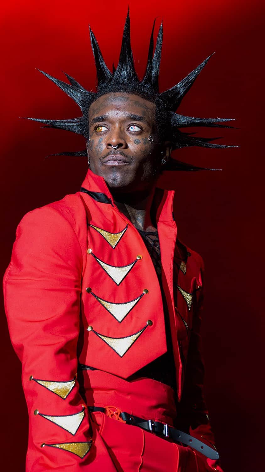 aleksmusikaのインスタグラム：「This is a glimpse into the process of how we @musika created @liluzivert look for @rollingloud performance ❤️‍🔥❤️‍🔥. This project united me not only with someone with whom I share the Philly connection, but more importantly, with a true artist who is defining the pulse of music and culture right now.. Big shout out to @respectivecollective for the amazing footage they took during this concert. #liluzivert #uzivert #musikanyc #rollingloud #designer #menscouture」
