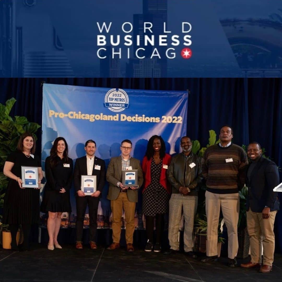 ワイルドシングスのインスタグラム：「What an honor to be the first recipients of the @worldbusinesschicago Community Impact Award, NSA! Your investment in Chicago and leadership within the community are noticed, Toby Bielenberg and Kellen Deady. Congratulations to you!」