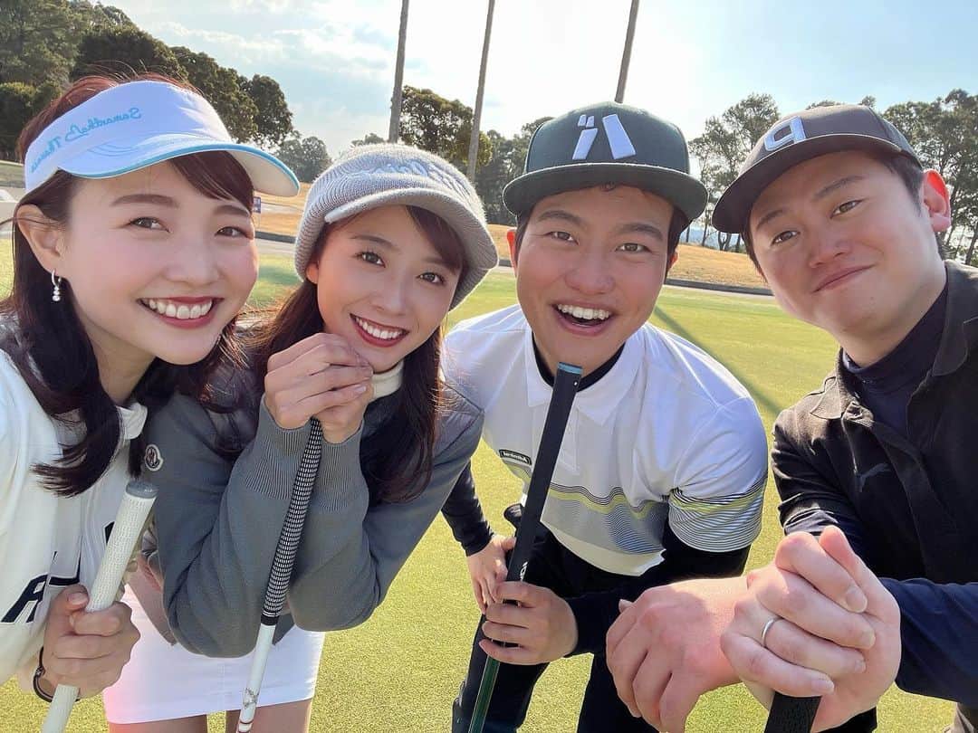 清水玲のインスタグラム：「・ ・  ようやく実現した4人でのラウンド⛳️ 私は気付けば１１月ぶりのラウンドでした💦  本当に楽しかった〜〜〜🥰 沢山動画も写真も撮ったので、 また載せますね♡  いつかゴルフの番組をやりたいなぁ🏌️‍♀️✨  ・ ・  #宮崎#宮崎放送#MRT#アナウンサー #ゴルフ#ゴルフ女子#miyazaki#golf」