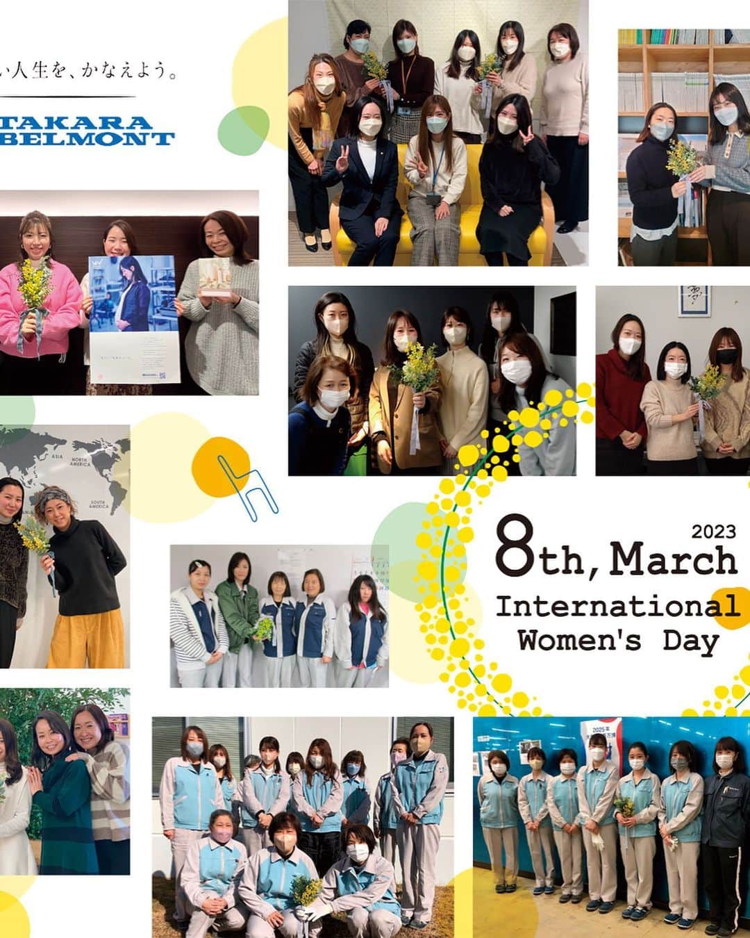 CND日本公式アカウントさんのインスタグラム写真 - (CND日本公式アカウントInstagram)「. ＼本日3月8日は「国際女性デー」／  いつも良いね👍と沢山の応援をありがとうございます。  私たち・タカラベルモントは、「美しい人生を、かなえよう。｣をパーパスに、  ========= 創業の地・大阪から女性のエンパワーメントとジェンダー平等を後押しするようなメッセージを発信し続けたい =========  そんな想いで、2020年から社内の取り組みとしてスタートしました。  3年目となる今年は、 地元・大阪の企業の皆さんとコラボレーションや マルチに活躍されている放送作家・野々村友紀子さんをゲストに迎えたトークイベントを開催するなど、 私たちの想いへの共感の和が少しずつ広がり、 「一緒にやろう」と手を差し伸べて下さる仲間が増えてきました。  タカラベルモントは、この種をまき続け、 いつか大輪の花を咲かせることができるよう、 今年の「国際女性デー｣も、SNSを通じて、フォロワーのみなさんと想いを、共有できたらと想います。  #takarabelmont  #タカラベルモント  #IWD2023 #InternationalWomensDay #国際女性デー2023 #SDGs #ミモザの日 #mimosa #感謝の日 #breakthebias #takarabelmontfamily #美しい人生をかなえよう #happywoman  #happyyellow  #ジェンダー平等」3月8日 9時35分 - cnd_japan