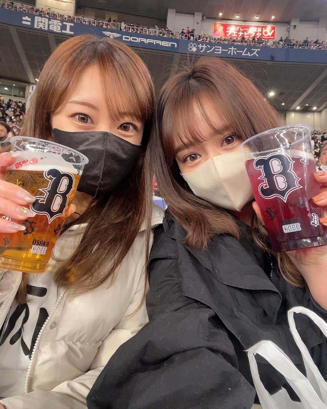 山田菜々のインスタグラム：「あいなも野球もすき⚾️♡ WBC強化試合両日とも最高だった...😭❤️‍🔥」