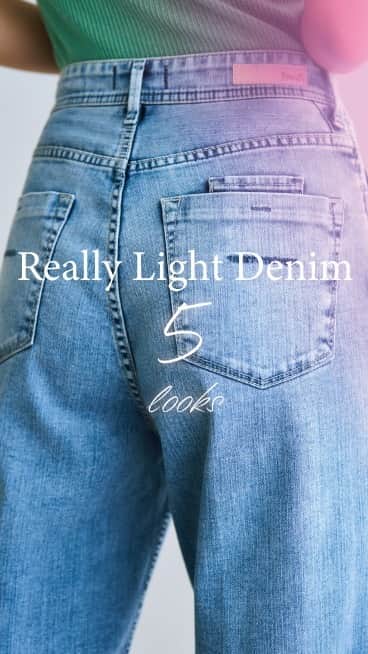 のインスタグラム：「． ． 【Really Light Denim】 登場以来、デニムラバーをトリコにしている 軽さと穿き心地の良さをとことん追求した“Really Light Denim”。 その名の通り同じ生地の厚みのデニムに比べて 約20%軽量化、その上柔らかいので、 長時間穿いていても疲れません。 そんなReally Light Denimに 淡色ブルーのコレクションが揃いました🌿✨  MOMO:160cm 骨格ナチュラル @yk_momo__  MIKU:161cm 骨格ストレート @yk_miku39  MACKEY:163cm 骨格ウェーブ @yk_mackey   #yanuk#denim#jeans#fashion#madeinjapan#okayama#デニムコーデ#ヤヌークデニム#楽ちん#楽ちんコーデ#シャツコーデ#ジャケットコーデ#シンプルコーデ#ブルーデニム#ホワイトコーデ#淡色コーデ#白デニム」