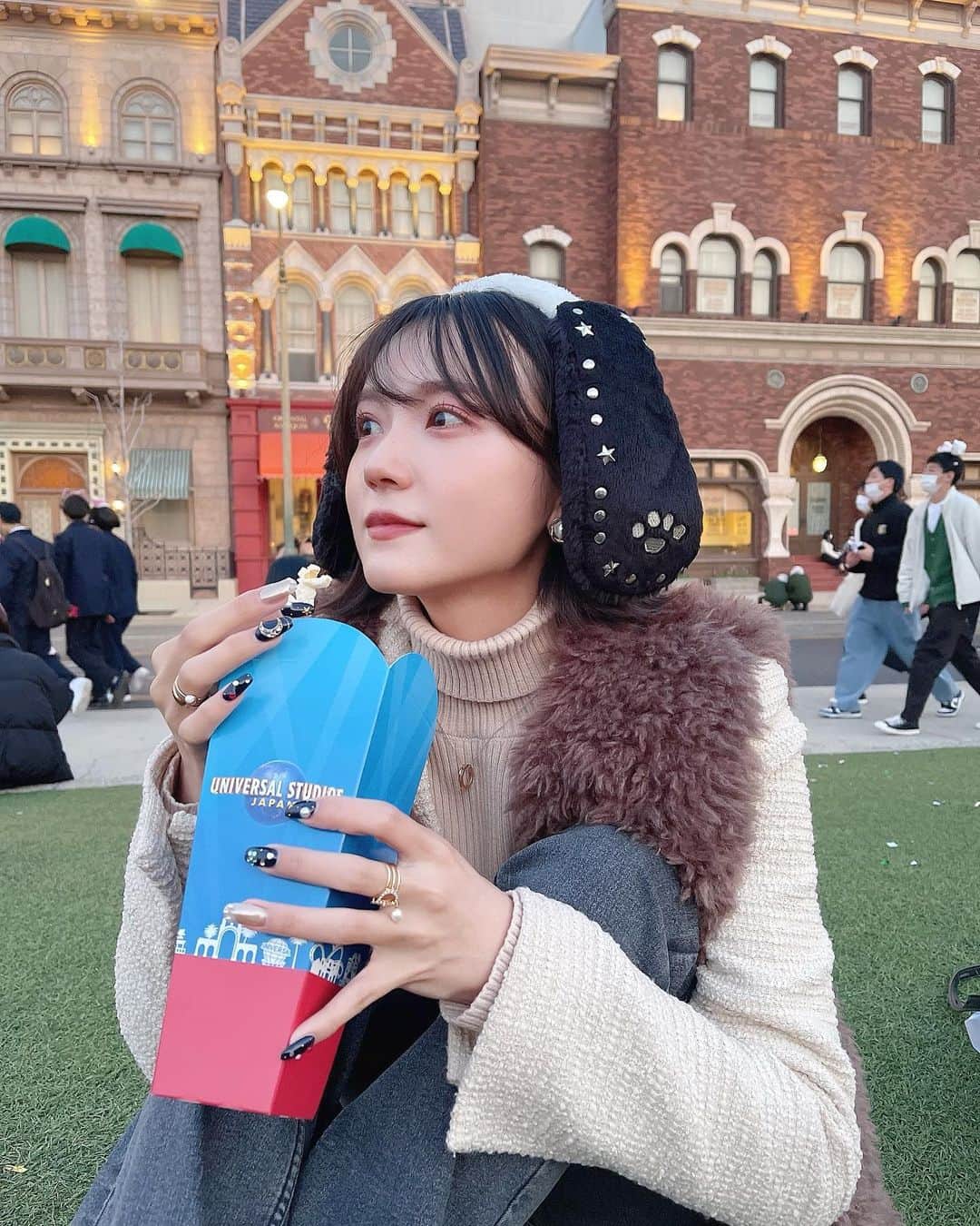 小瀬黎奈のインスタグラム：「🐶🍿🤍」