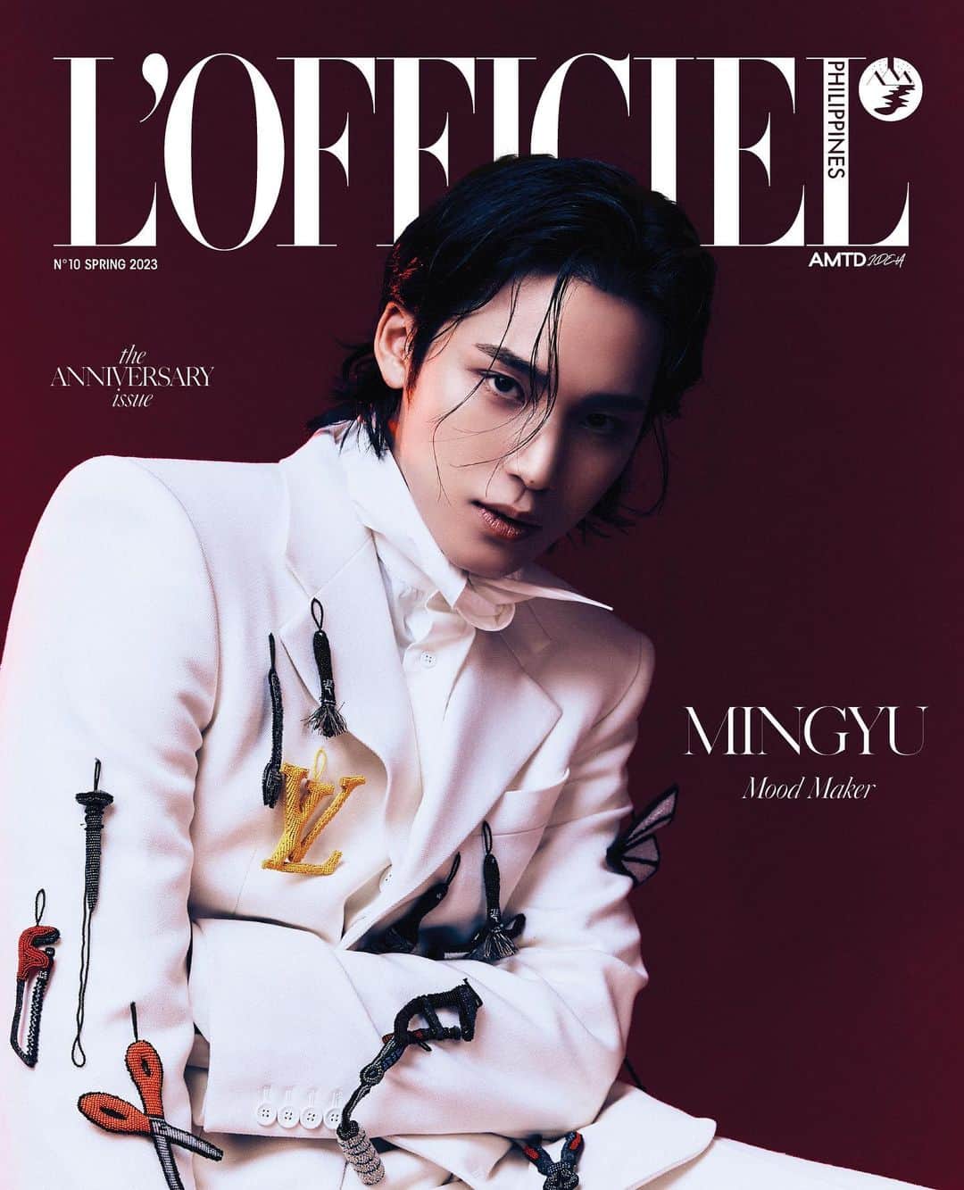 ミンギュのインスタグラム：「💋  #MINGYUforLOfficielPH #LOfficielPH #LOfficielPhilippines」