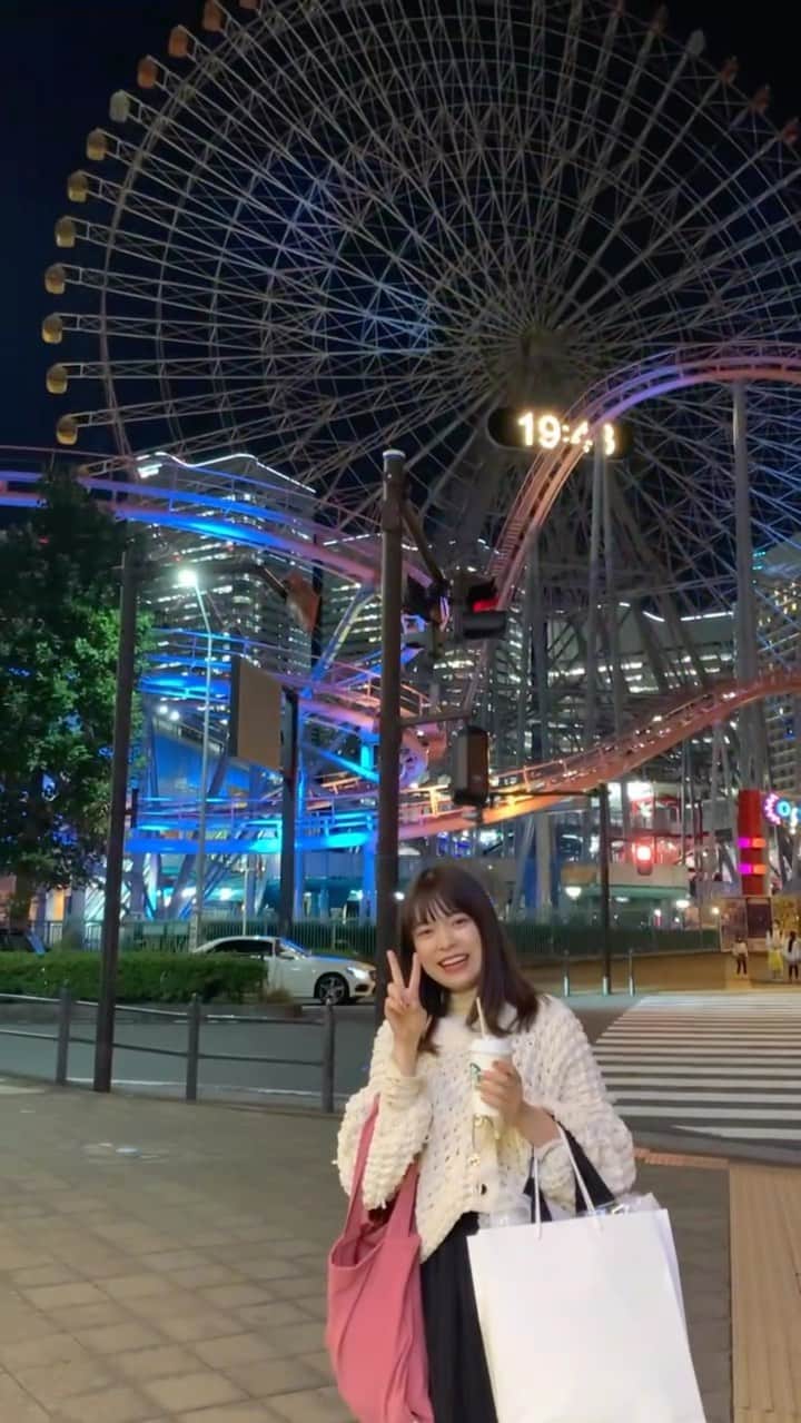 大山風香のインスタグラム：「#横浜 #横浜グルメ #横浜中華街 #横浜赤レンガ倉庫 #赤煉瓦 #女子大生 #女子大生コーデ #女子大生の日常 #大学生コーデ #大学生の日常 #被写体 #リール　#reelsinstagram #reels #reelvideo #reelitfeelit #fashionblogger #fashion #instagood #instadaily #daily #ootd #ミディアムヘア #オリーブベージュ」