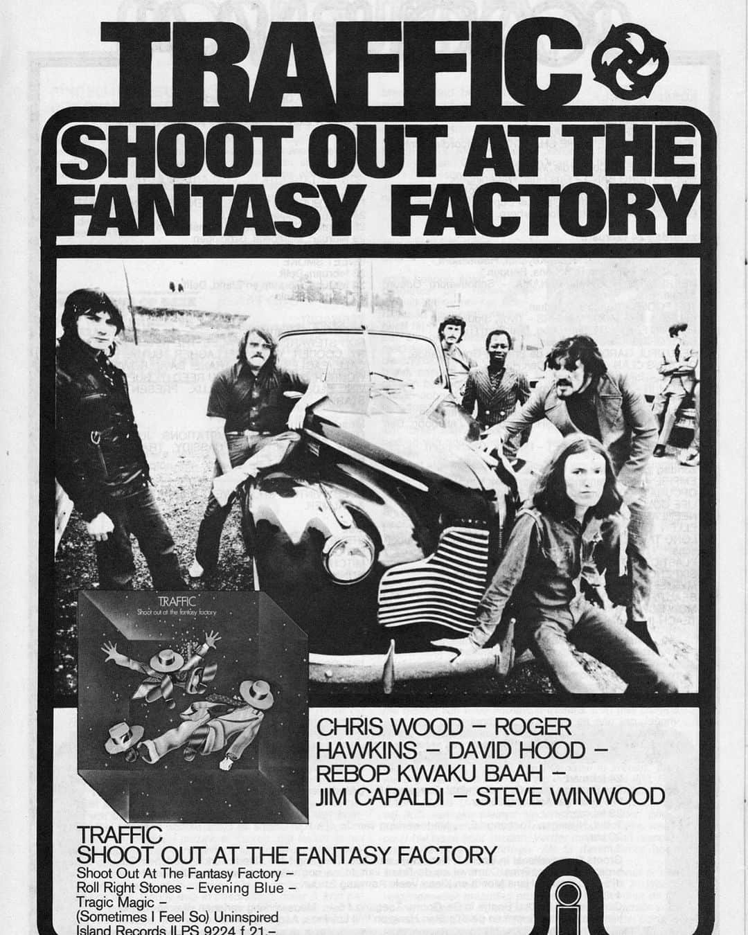 スティーヴ・ウィンウッドのインスタグラム：「50 years ago, “Shoot Out At The Fantasy Factory” was awarded a gold record, this week in 1973.」