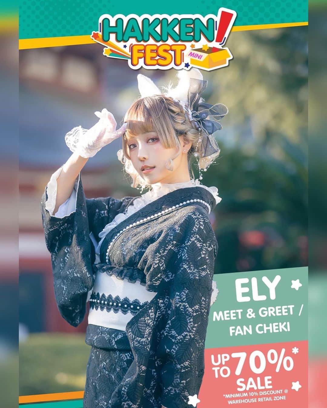 Elyのインスタグラム：「Hi everyone✨I'm excited to announce that I'll be holding my first overseas exhibition in Singapore! Also, you'll have the opportunity to meet and take photos with me💕 Come join me and experience the ultimate cosplay photo gallery event!  🎉Hakken! Fest Mini 2023 🌐 @hakkenonline  🗓️ 11 & 12 March 📌Location: Hakken! Ubi Warehouse 21 Ubi Road 1 #04-02 Singapore 408724 ⏰ 10am - 7pm  很開心自己的第一次的海外展覽可以在新加坡舉辦✨ 現場將展覽出許多E的原創作品,也有合照簽名的活動，Hakken團隊和E子都希望能給大家不同以往的活動體驗😳 期待這個週末和大家見面💕  #ely #elycosplay #excibition #singapore #hakkenfest」