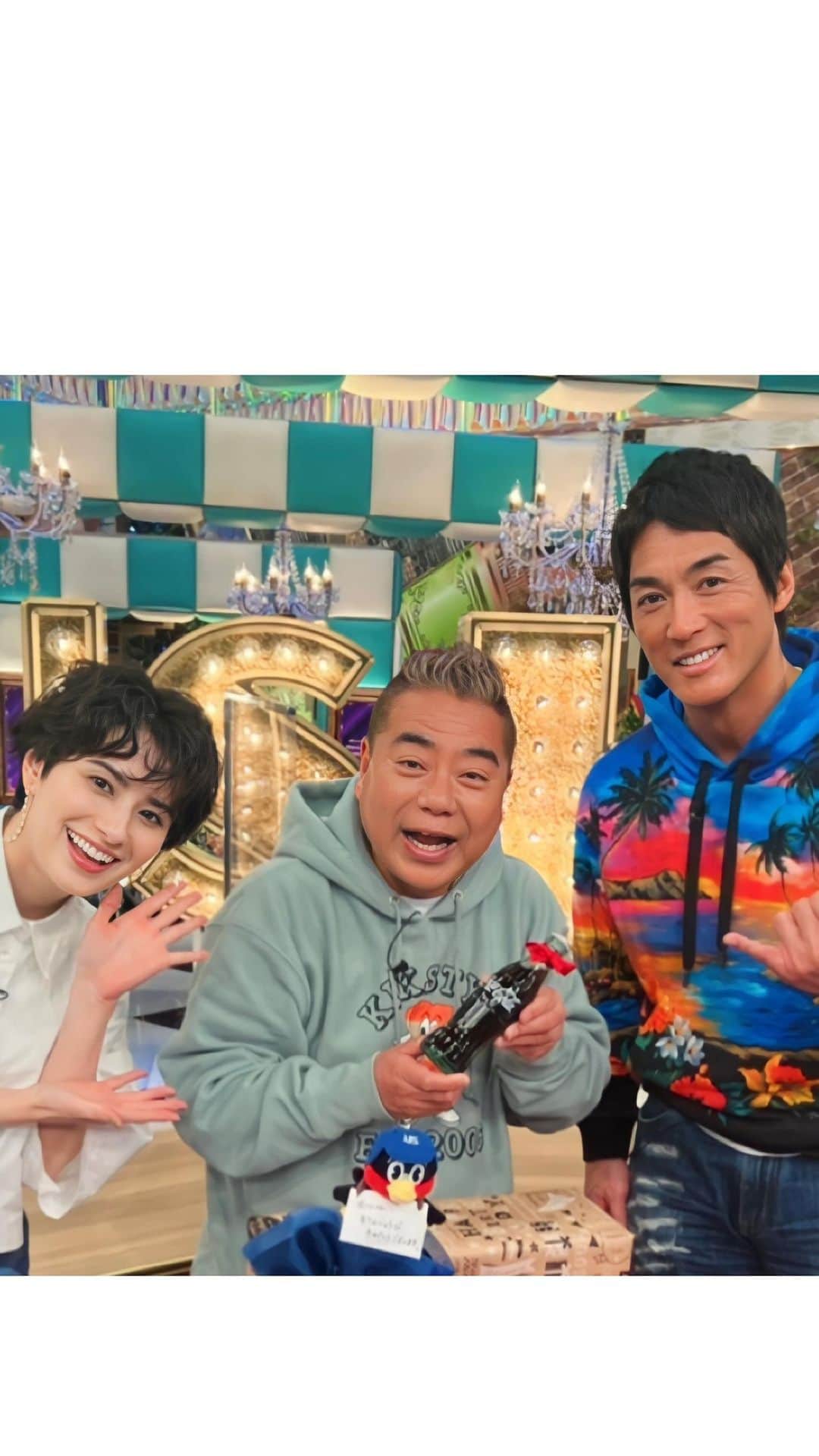 のインスタグラム：「_ テレ朝『出川一茂ホラン☆フシギの会』👨‍👨‍👧番宣動画を撮ってたら、いつもの収録みたいになっちゃった😂 リアルタイムで見られない方はTVerでぜひ👀💓」
