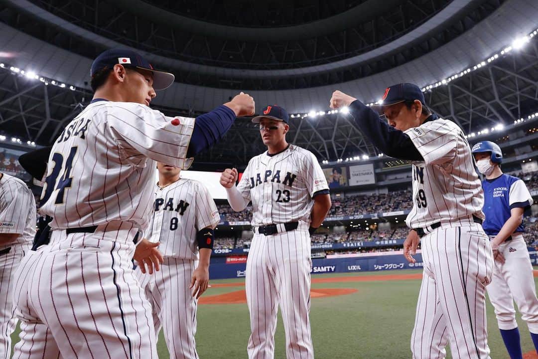 吉田正尚のインスタグラム：「京セラドームでの二試合が終わり本戦に入っていきます。 七年間プレーしたホームで沢山のご声援ありがとうございました🙇‍♂️ 世界一奪還❗️」