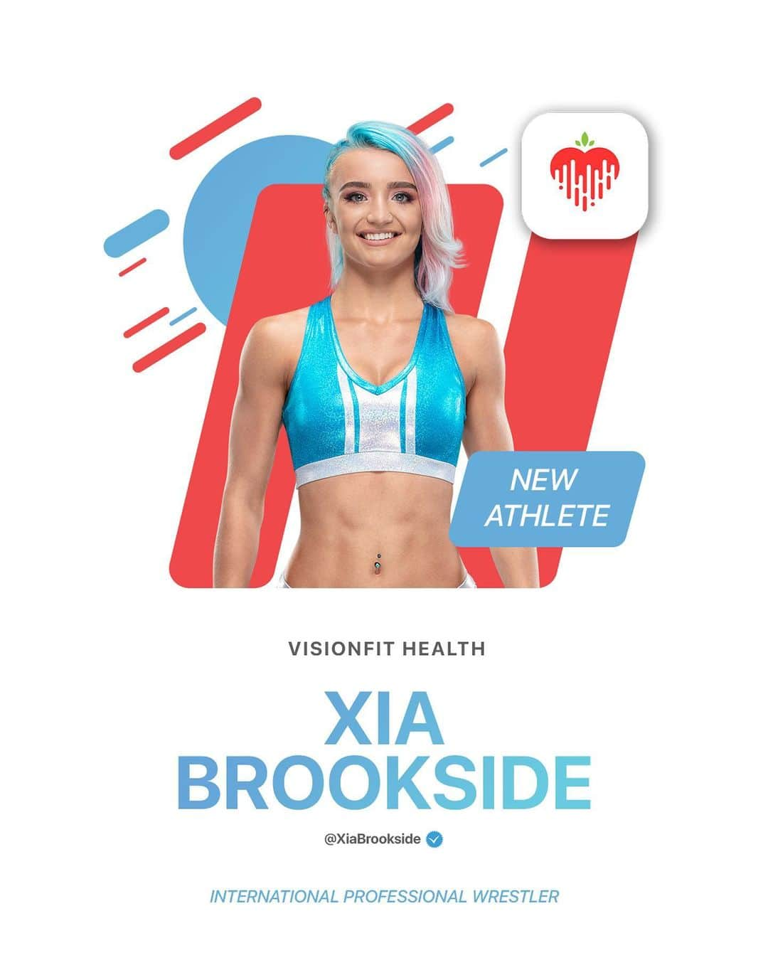 ザイヤ・ブルックサイドのインスタグラム：「New VisionFit Health Athlete Xia Brookside ⭐️   Xia is a professional wrestler that has wrestled all over the world, for companies such as WWE and Stardom in Japan, plus many more.  To manage the tough schedule wrestling offers, her nutrition has to be on point. 🍓  She will be using the VisionFit Health app to coach her throughout her training, providing her with updated weekly macro targets and check ins to keep her fuelled for the harsh training schedule she endures on a weekly basis.  Give Xia a follow and keep up to date with her progress on her stories, seeing how she manages wrestling, training and her nutrition! 👀📥 @XiaBrookside  We’re really excited to have Xia a part of our team and can’t wait to see her progress! 🔥  #nutrition #fitness #health #healthylifestyle #healthy #healthyfood #weightloss #motivation #diet #gym #workout #wellness #food #fit #fitnessmotivation #bodybuilding #lifestyle #healthyliving #healthyeating #vegan #exercise #fitfam #protein #training #personaltrainer #weightlossjourney #nutritionist #foodie #supplements #muscle」