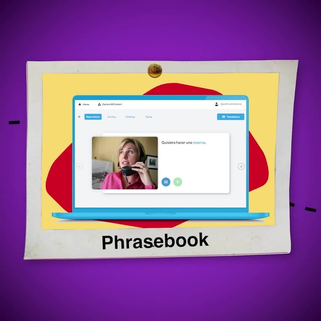 Rosetta Stoneのインスタグラム：「Going on a trip? Phrasebook will be your best travel companion 📕」