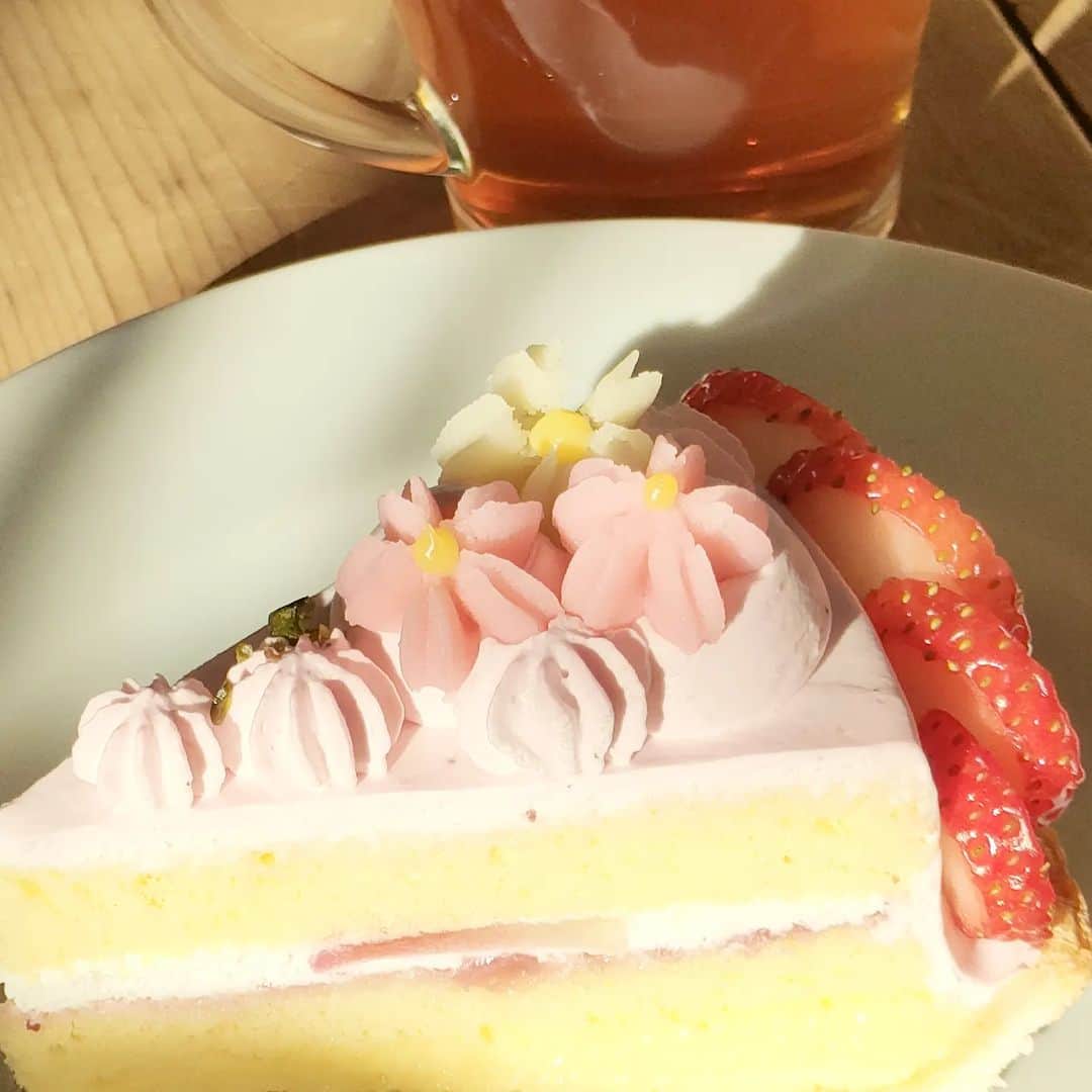 三枝亜紀のインスタグラム：「. . . . . ケーキをまるごと１つ食べる幸せ♥ （子連れだとケーキはいつも半分こw）  この日は、 １人で下北沢へおでかけでした^_^  かわいいあの子とカフェで ケーキを食べちゃったよね〜！  （私的）ケーキかわいいグランプリ、 ぶっちぎりで優勝でした♥  #sundaybrunch #サンデーブランチ下北沢 @sundaybrunch_s」