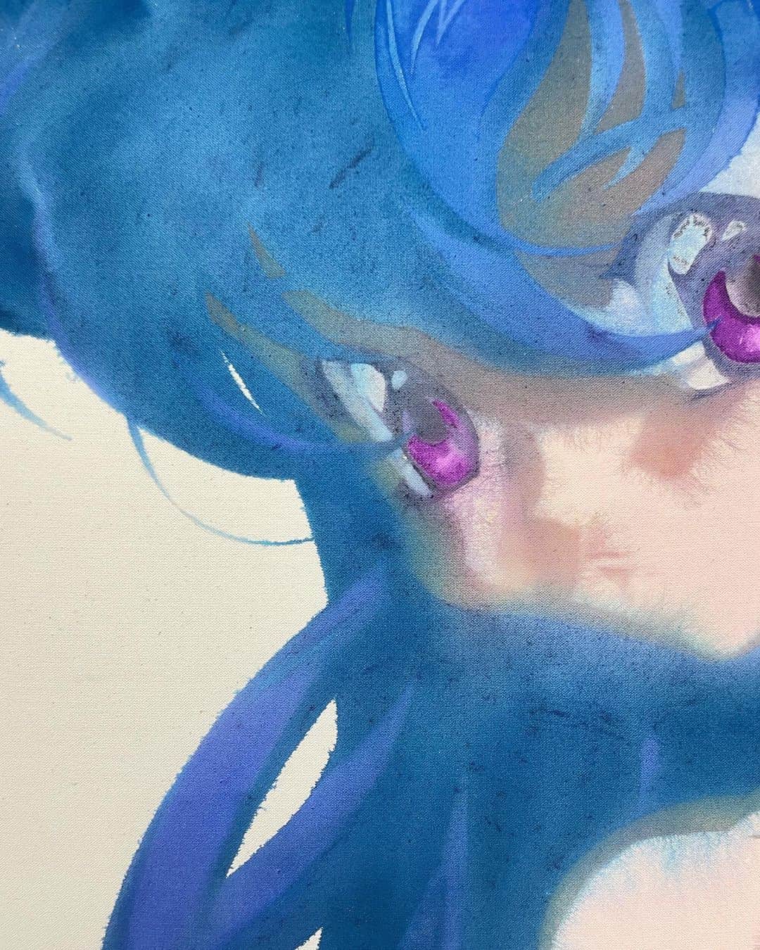 わちみなみのインスタグラム：「にじみに恋.. 儚くてすてき  ART FAIR HENKYO 2023 お邪魔しました。  とっても素敵な作品に出会えた✨  @aokabisaya  @henkyo.jp」