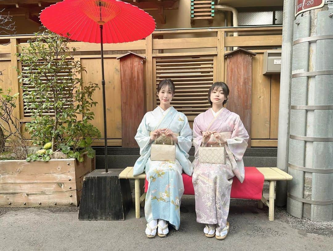 たなかさえさんのインスタグラム写真 - (たなかさえInstagram)「めぐちゃんと一緒でとっても楽しかった🐻💕 . #VASARA#vasara浅草本店#着物レンタル#訪問着#kimono#東京観光#tokyotrip#japanesegirl#japantrip#着物女子」3月9日 16時00分 - sae.tnk