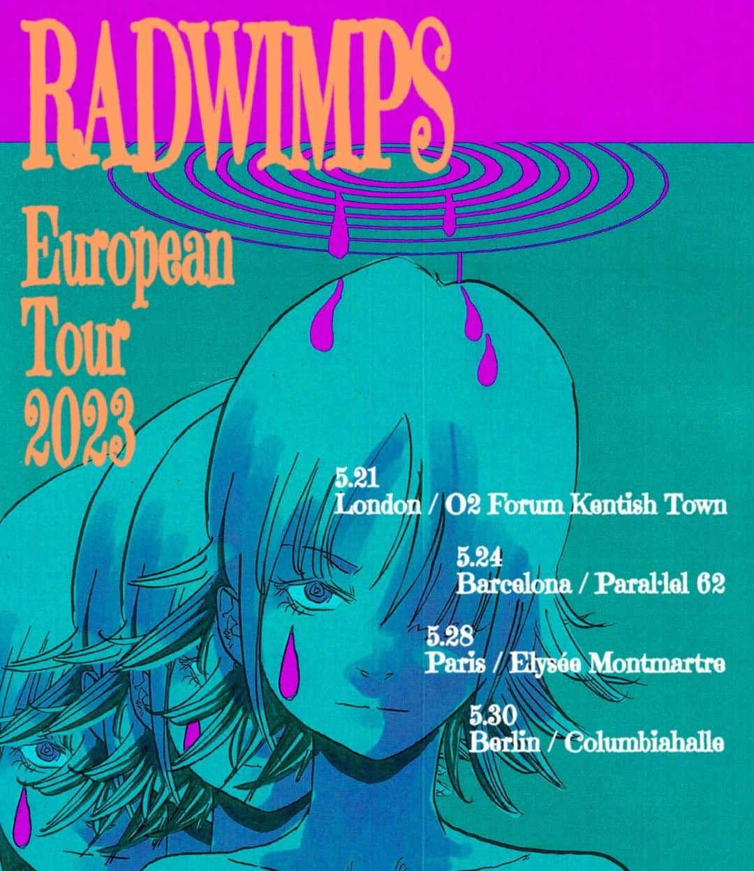 野田洋次郎さんのインスタグラム写真 - (野田洋次郎Instagram)「Can't waiiiiitttttt!!!!!! Finally we're coming back to Europe. Be sure to get the tickets🔥🔥🔥  P.S  And we're trying to add some more SHOWS..😎  RADWIMPS is excited to announce the European tour 2023! Make sure to mark your calendar for May dates in Europe. Presale starts at noon March 11 (CET)!  radwimps.jp/en/live/14171/  #RAD_EUROPEANtour2023」3月9日 18時44分 - yoji_noda