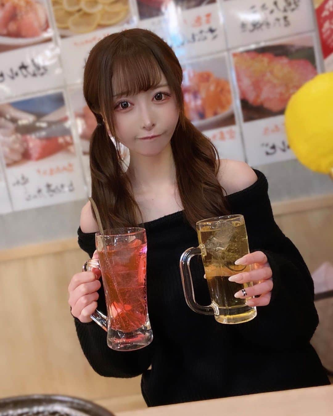 三年食太郎（松島萌子）さんのインスタグラム写真 - (三年食太郎（松島萌子）Instagram)「チェイサーにハイボール🍺  この前動画で前に行った ときわ亭行ってきたんだけど レモンサワー飲み放題で 飲みすぎて死んだ」3月9日 19時51分 - 3.syokutaro