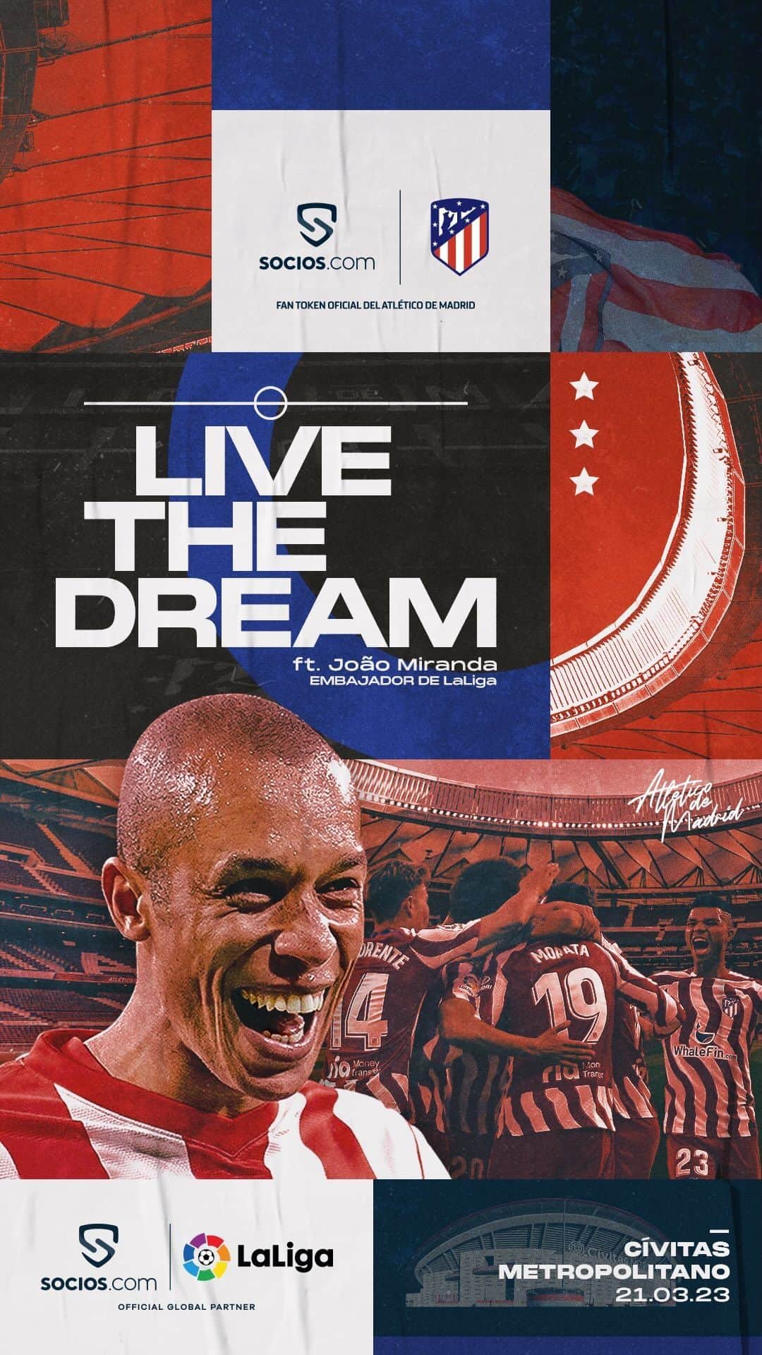 ミランダのインスタグラム：「🙌 See you soon at the @civitasmetropolitano, where you’ll #LiveTheDream and be a pro for a day.  💪 Bring your A-game, @atleticodemadrid amigos!  #BeMoreThanAFan」