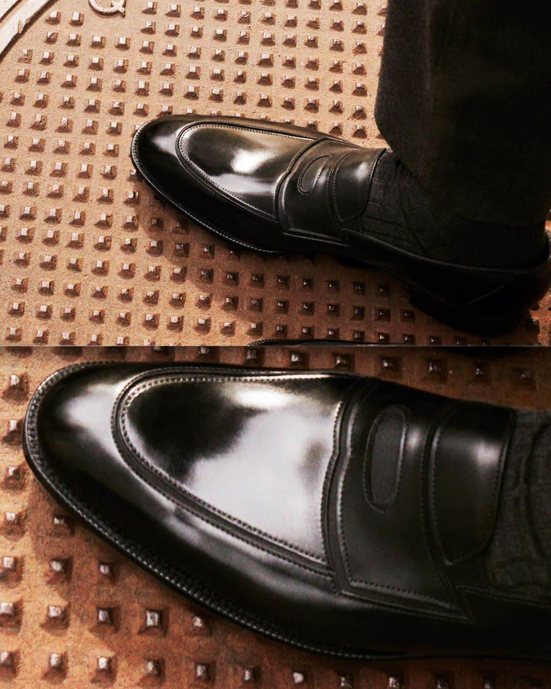 ジョンロブのインスタグラム：「Innovation at its core - Introducing Montgomery, a revision of our classic Lopez loafer, built with discreet elastic panels nestled on every seam, ensuring instant comfort and a lighter step whilst keeping its sleek silhouette. . #johnlobb  @joan_braun  #laetitialeporcq」