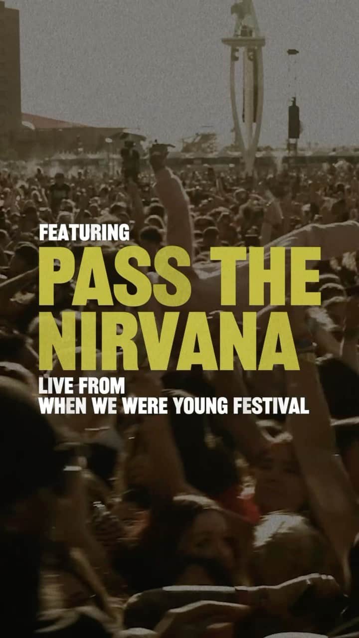 ピアス・ザ・ヴェイルのインスタグラム：「Listen to Pass The Nirvana Live From When We Were Young Festival from The Jaws Of Life Extended Version out now. 🔗 in bio.」