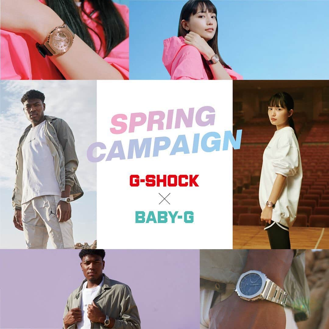 CASIO BABY-G Japan Officialさんのインスタグラム写真 - (CASIO BABY-G Japan OfficialInstagram)「＼G-SHOCK BABY-G SPRINGキャンペーン がスタート🎉／  . 期間中G-SHOCK、BABY-Gをご購入頂き、ご応募頂いた方の中から抽選で 新生活を応援する豪華アイテムが当たる！SPRINGキャンペーン を実施中！ 詳しい応募方法はWEBサイトを✅ .  https://casio.link/3RX5sDv . #GSHOCK #BABYG #八村塁 #川口春奈」3月10日 14時48分 - babyg_jp