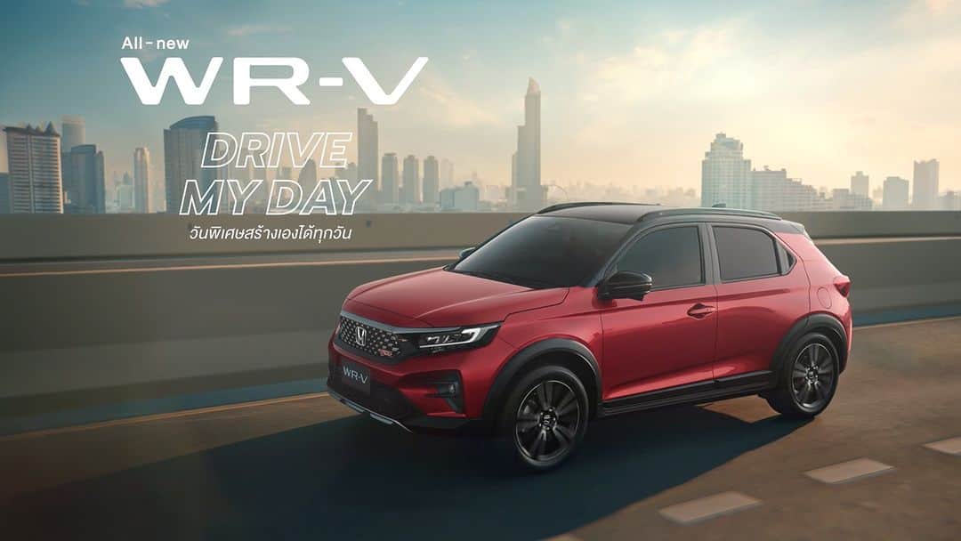 EnjoyHondaThailandのインスタグラム：「All-new Honda WR-V ยนตรกรรมเอสยูวี ดีไซน์โฉบเฉี่ยว เท่ ทันสมัย ผสานขุมพลัง 1.5 ลิตร i-VTEC 121 แรงม้า ขับสนุก ลุยได้ทุกไลฟ์สไตล์ ทั้งในเมืองและนอกเมือง พร้อมพื้นที่กว้างขวางจัดเต็มได้ทุกกิจกรรม ครีเอทให้ทุกๆวันเป็นวันพิเศษในแบบของคุณ    ดูรายละเอียด www.honda.co.th/wrv  #HondaThailand #AllnewHondaWRV #DriveMyDay #HondaSENSING」