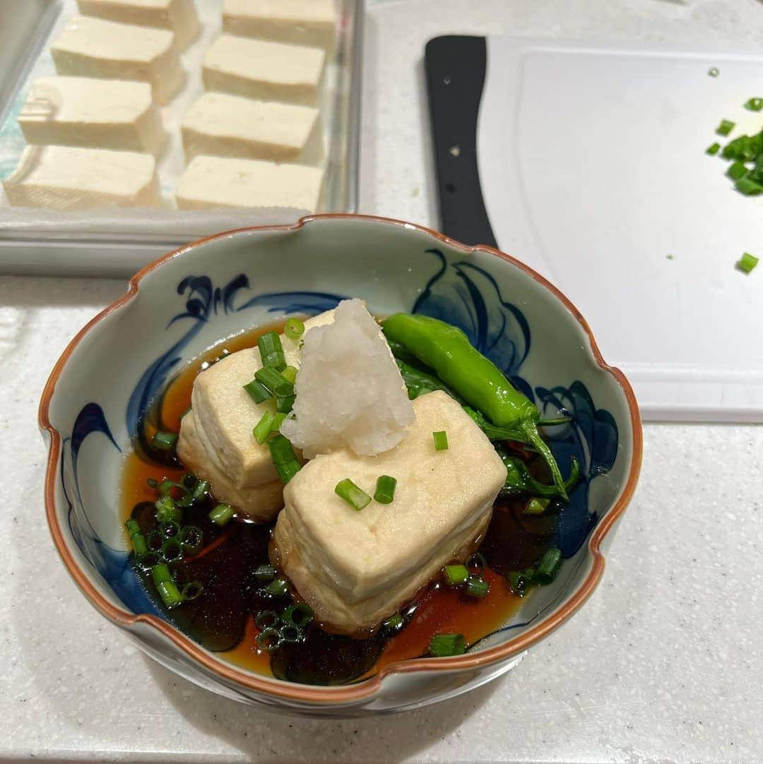 早見優さんのインスタグラム写真 - (早見優Instagram)「Made Agedashi Tofu for the first time💕  So healthy and delicious 😋   #tofu #japanesefood #揚げ出し豆腐 #豆腐レシピ #homecooking」3月10日 19時45分 - yuyuhayami