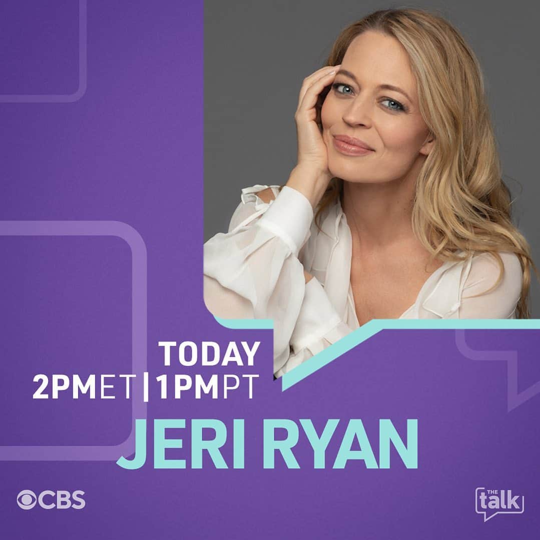 ジェリー・ライアンのインスタグラム：「Had a fun time hanging out on “The Talk”! Catch it today at 2ET/1PT on CBS. @thetalkcbs」