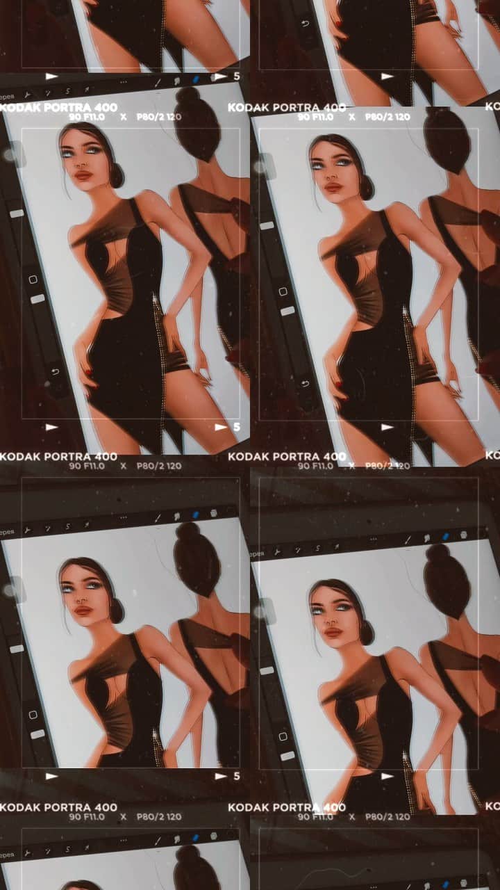 エフゲーニヤ・コスイギナのインスタグラム：「it’s Friday baby 🖤」