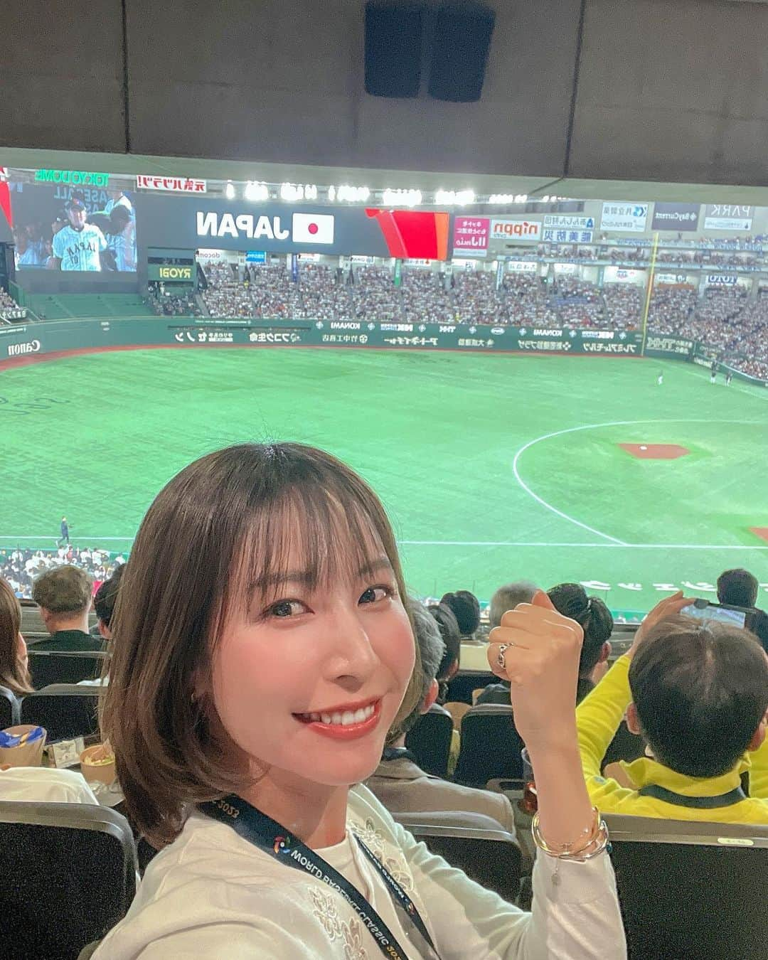 米澤有のインスタグラム：「WBC応援に行ってきました⚾️ 凄く盛り上がって楽しかったし、元気をいただきました☺️  いよいよ来週から今年の試合が始まります⛳️ 初戦は愛媛県‼︎久しぶりの試合なので、わくわくと緊張でいっぱいですが楽しんで頑張ります✊  #wbc #wbc観戦 #応援 #元気いただきました #初戦 #ゴルフ #いつも応援ありがとうございます #頑張るぞー #golf #golfgirl #golfstagram」