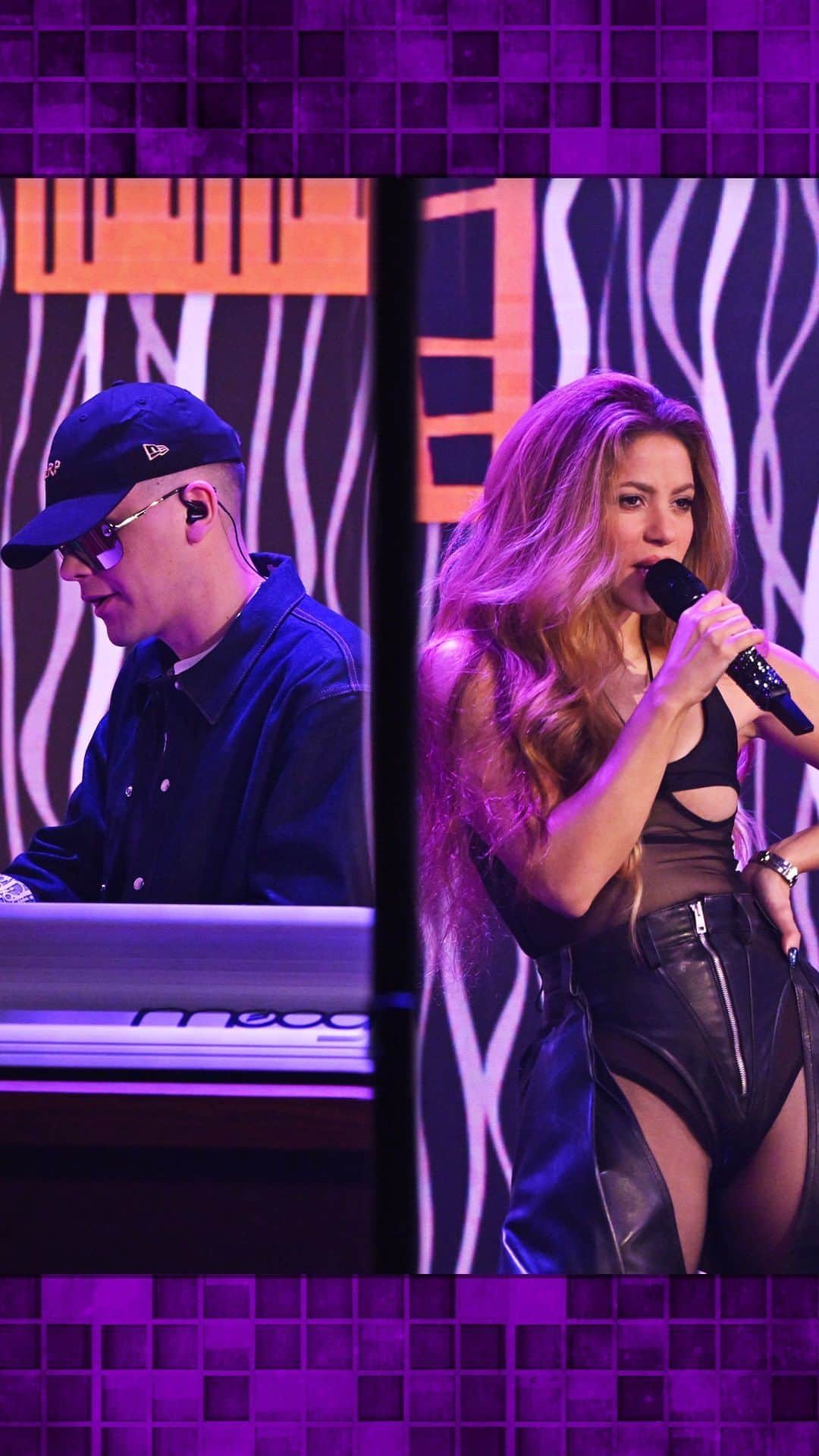 シャキーラのインスタグラム：「@bizarrap and @shakira perform “Shakira: Bzrp Music Sessions, Vol. 53”! #FallonTonight」
