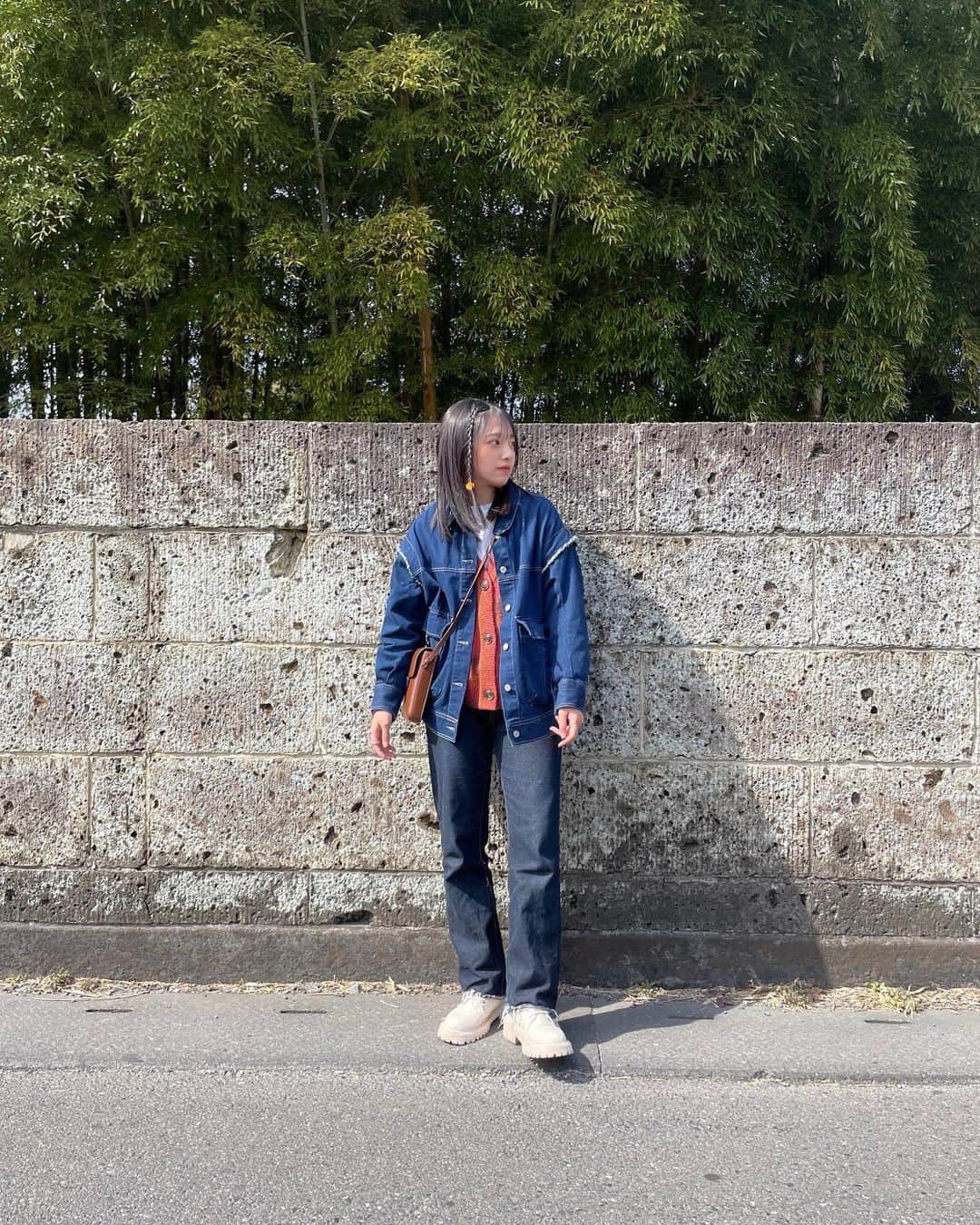 のインスタグラム：「デニムな日👖   #私服  #カジュアル  #jk  #デニムコーデ」