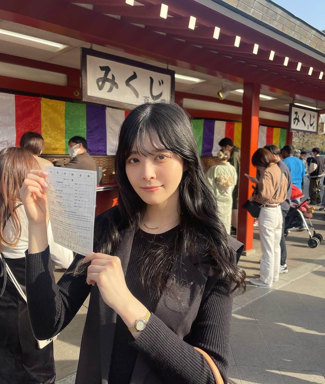 小林玲美のインスタグラム：「. 浅草~♪吉! 髪も染めた◎」