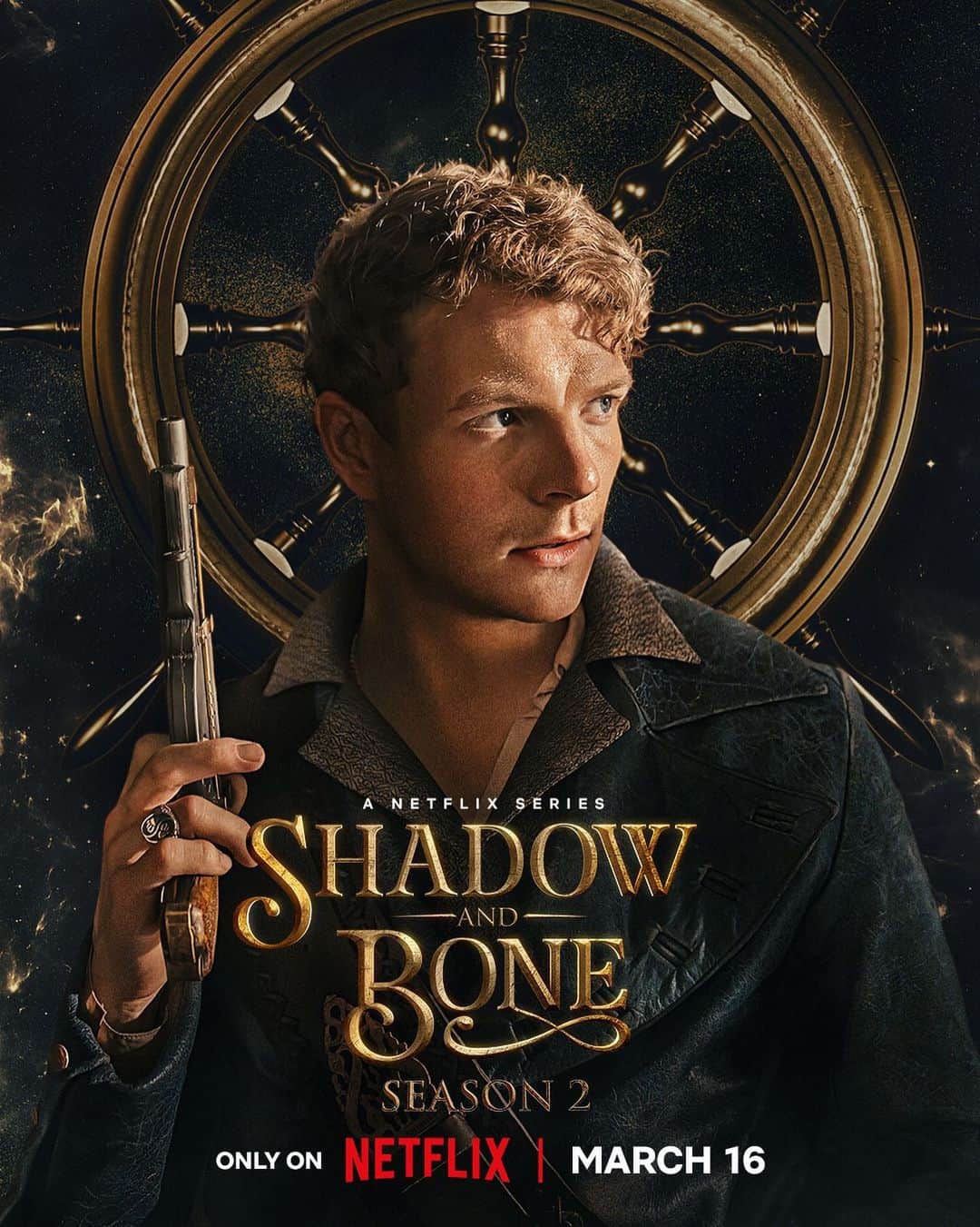 パトリック・ギブソンのインスタグラム：「Brave in battle, smart as a whip. Shadow and Bone Season 2 premieres Thursday, 3/16, only on Netflix.」