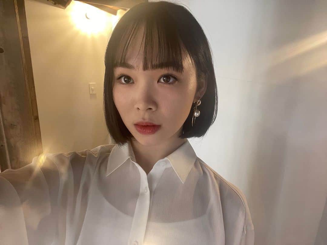 大友樹乃のインスタグラム：「👩🏻❤︎ ボブ研究中…。」