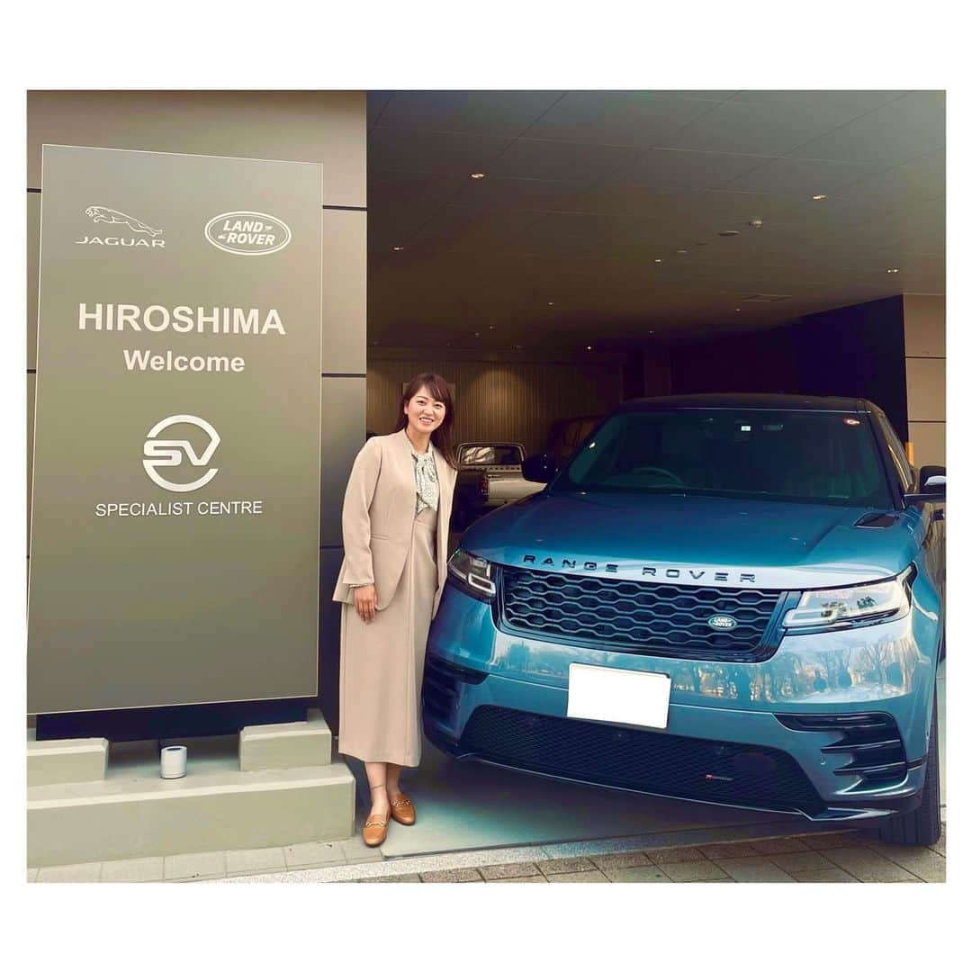 田辺ひかりのインスタグラム：「@  バイロンブルー💎💎 @jlr_hiroshima様 ありがとうございました！！  今シーズンも@landroverjpnの 車と共に参戦します💚💨💨  楽しみだ😌💭 まずは前半戦！ 精一杯戦います🔥🔥 今シーズンもよろしくお願い致します‪🌈  #ランドローバー #ランドローバードライバーズ #ヴェラール」