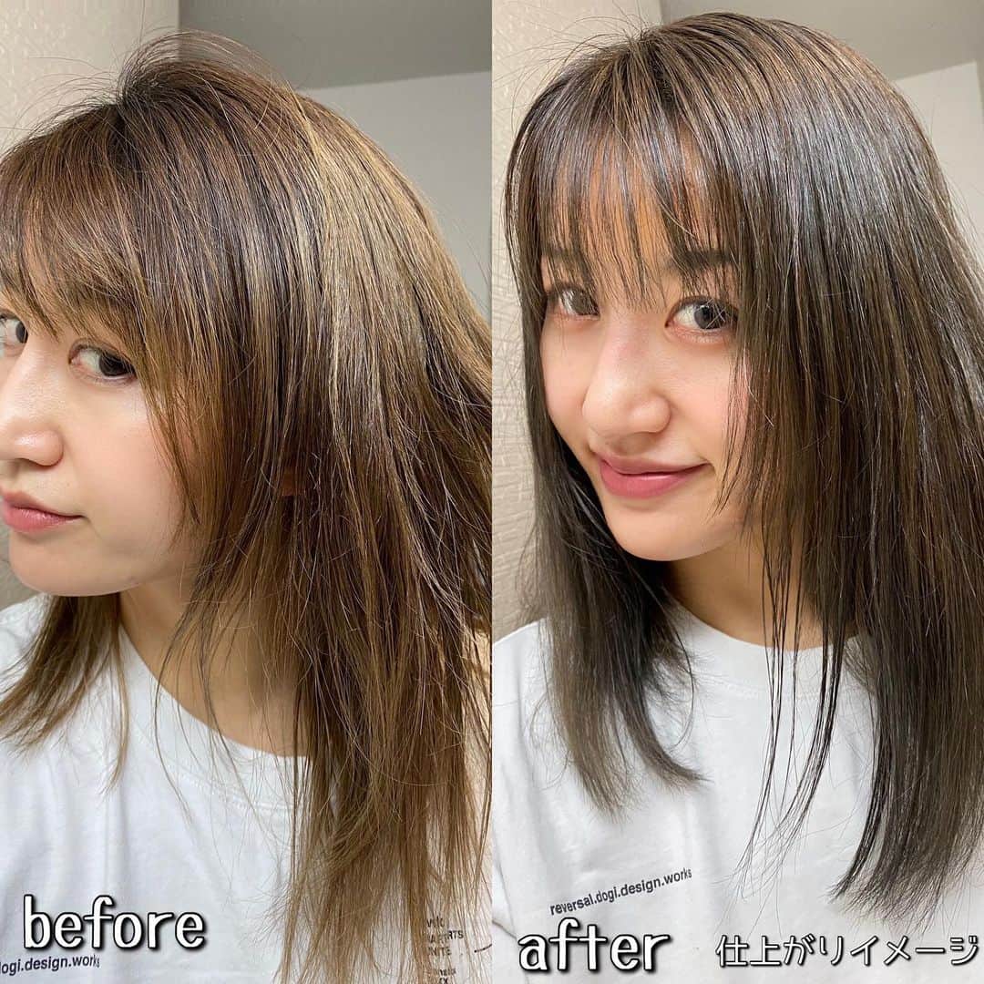 杉山しずかさんのインスタグラム写真 - (杉山しずかInstagram)「髪色を変えました！  やっと伸びてきて肩下くらいまで髪が伸びてきました！ だんだん黄色味が気になっていたので、 リーゼ泡カラー（@liese_official_jp)の　 #スモーキーアッシュグレイ　を使いました。 泡で染めるので簡単でよく使っています！ 今回も綺麗にできました！  １枚目のビフォーアフターでもかなり雰囲気が変わった気がします！  【注意事項】 ①※使用上の注意をよく読んで、正しくお使いください。 　 ②※ヘアカラーでかぶれたことのある方は、絶対に使用しないでください。 　 ③※染毛の2日前（48時間前）には、毎回必ず皮膚アレルギー試験（パッチテスト）をしてください。  #グレージュ #リーゼ　#liese泡カラー　#泡カラー　#セルフカラー #セルフカラーリング　#PR #リーゼ泡カラーリアルカタログ」3月12日 17時07分 - shizukasugiyama0211