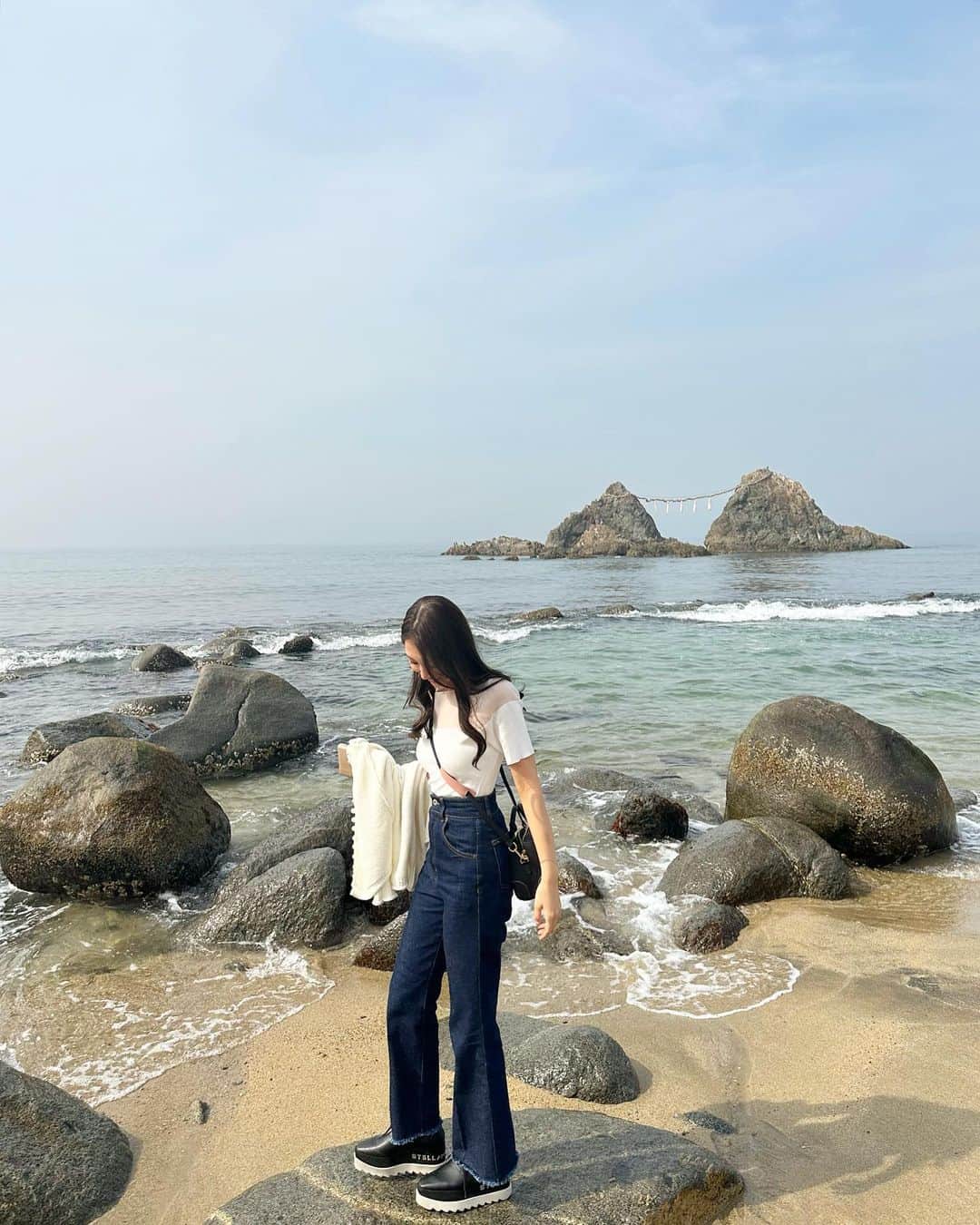 岸本沙季のインスタグラム：「いーーっぱい食べた福岡旅行🥹 ・ ・ ・ ・ #夫婦岩#福岡旅行#福岡グルメ」